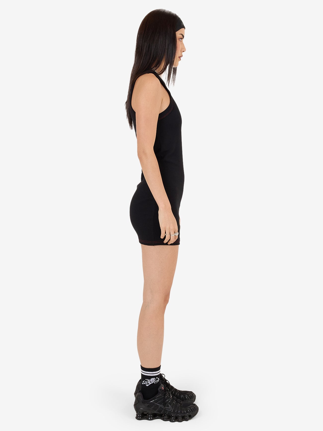 Snake Eyes Slim Fit Tank Mini Dress - Black 4