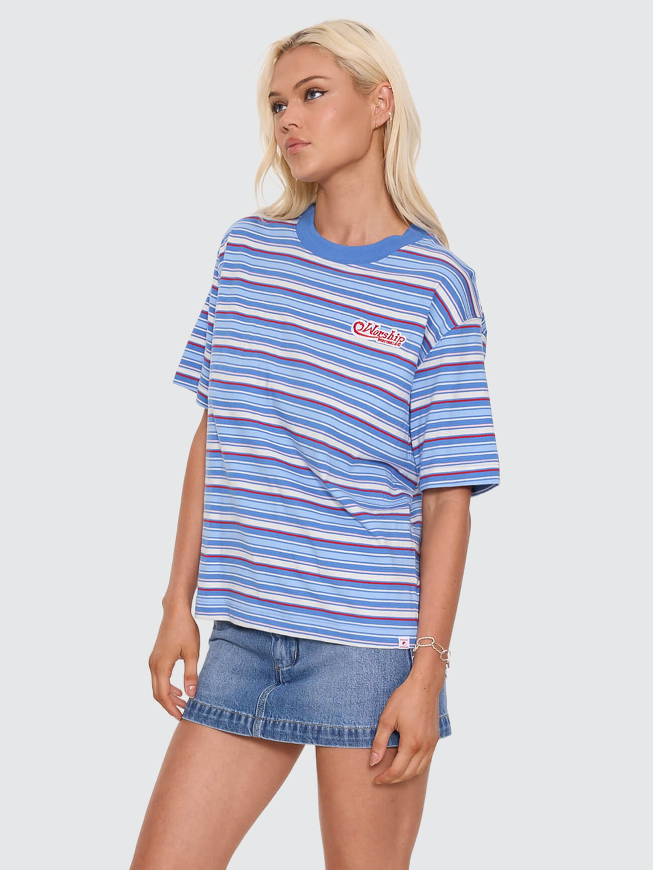 Yours Truly Stripe Regular Fit Tee - Sailor Blue 4