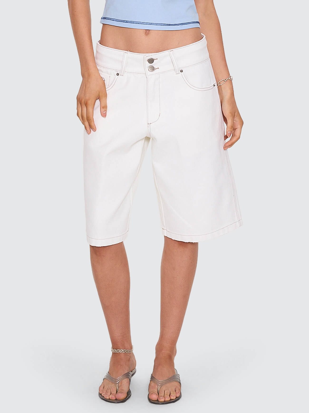00s Big Baggy Short - Milk White 4