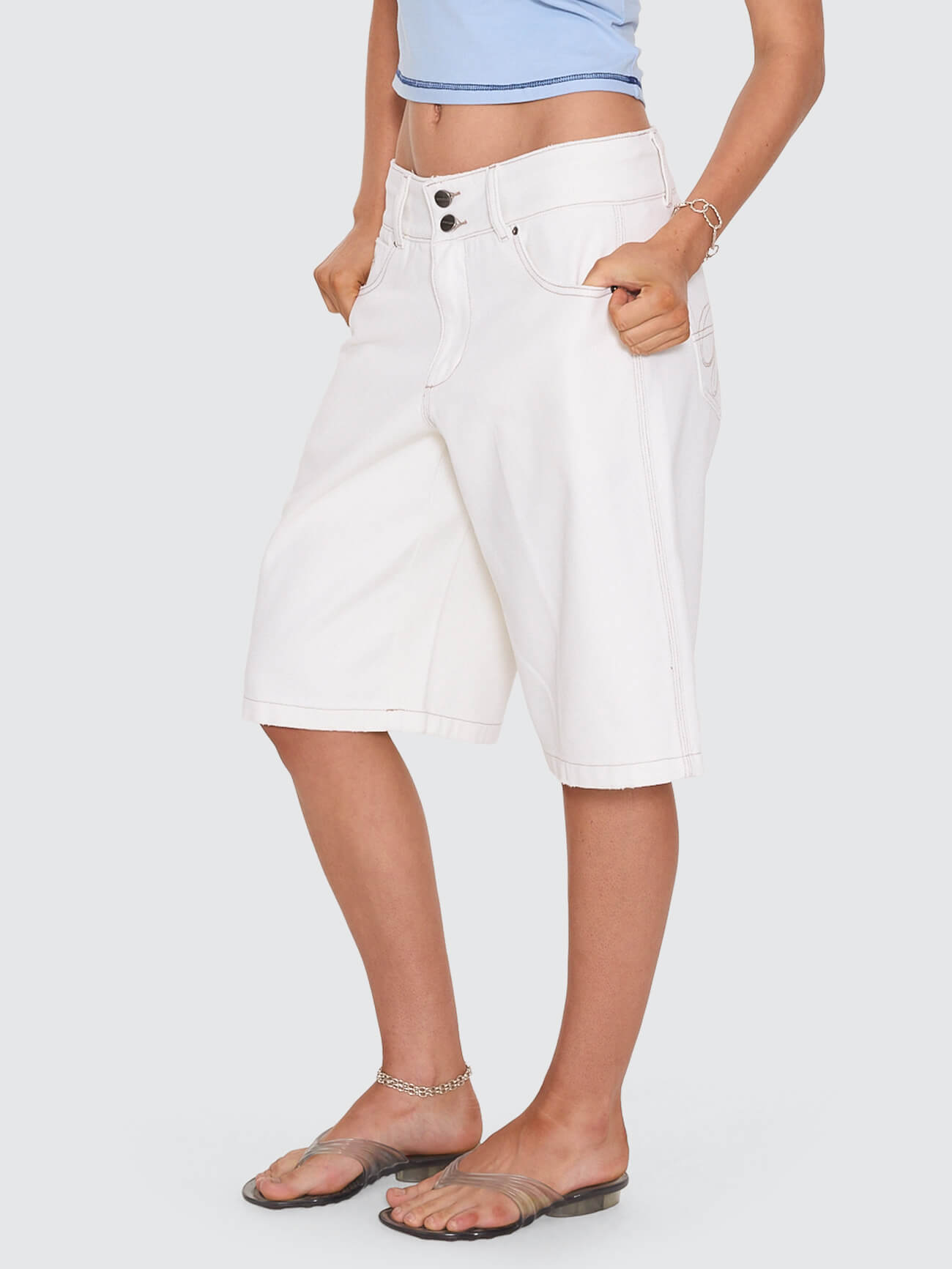 00s Big Baggy Short - Milk White 4