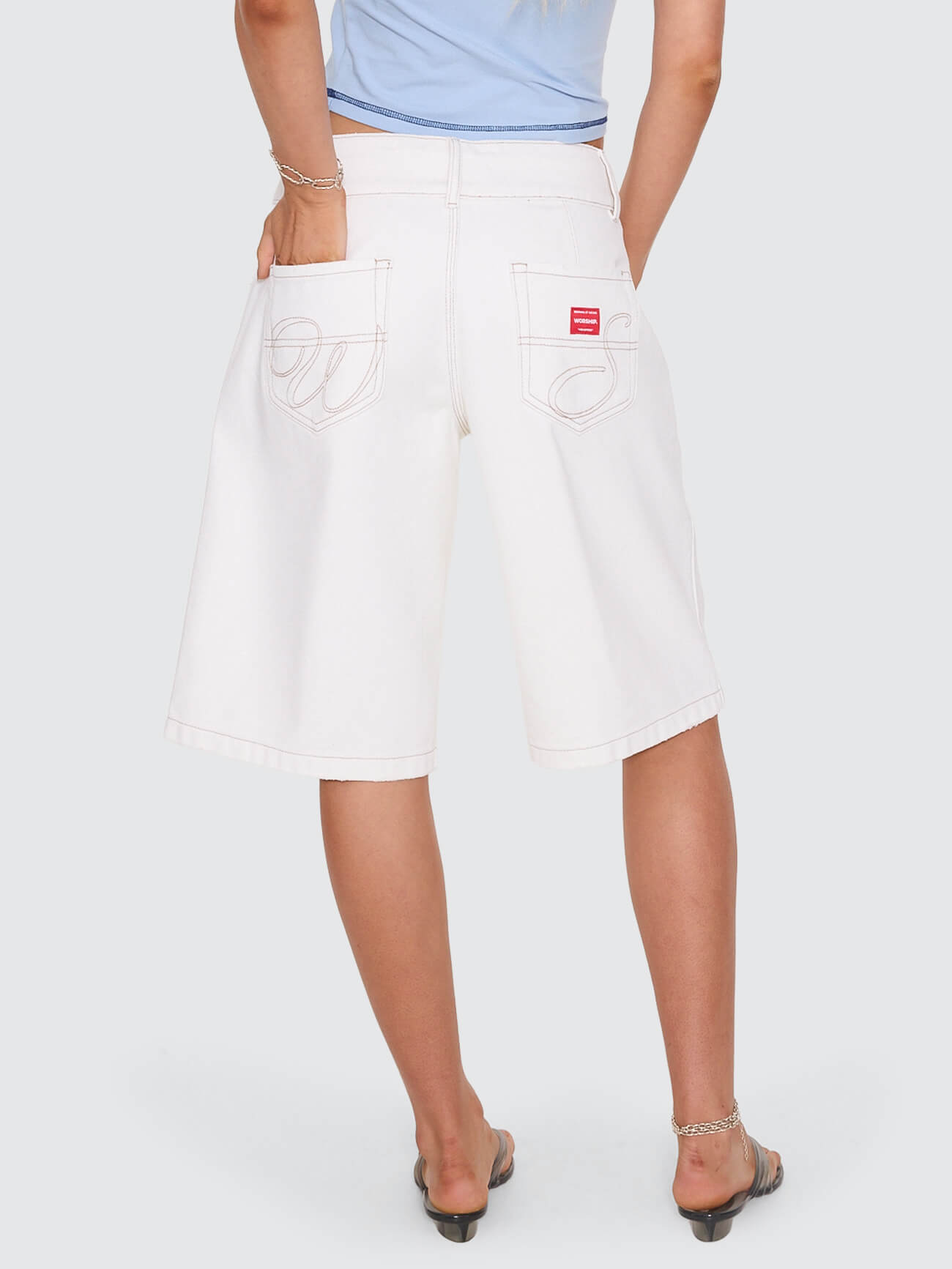 00s Big Baggy Short - Milk White 4