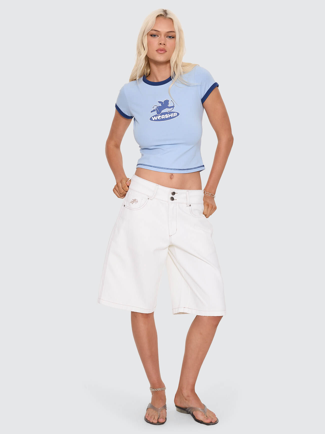 00s Big Baggy Short - Milk White 4