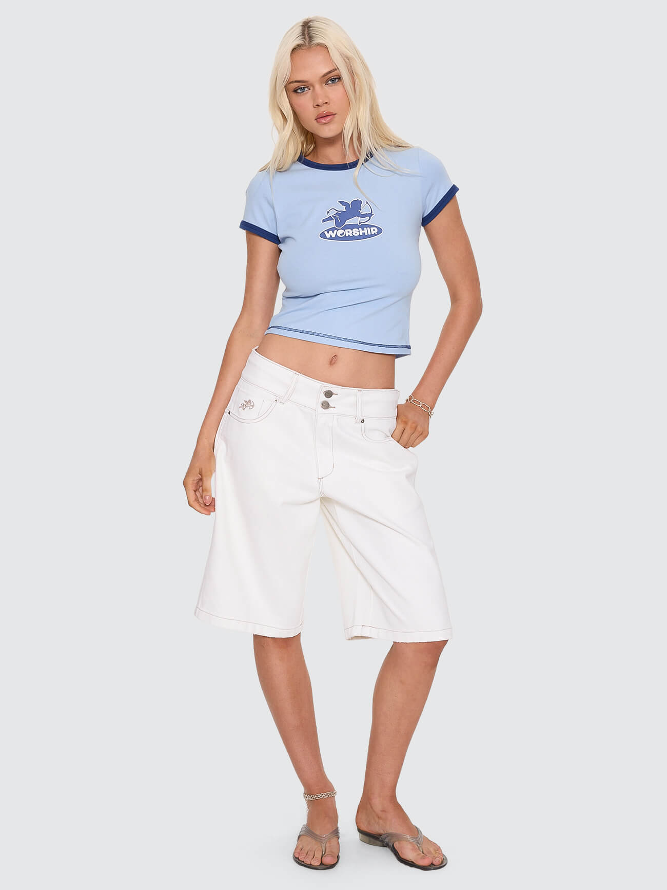 00s Big Baggy Short - Milk White 4