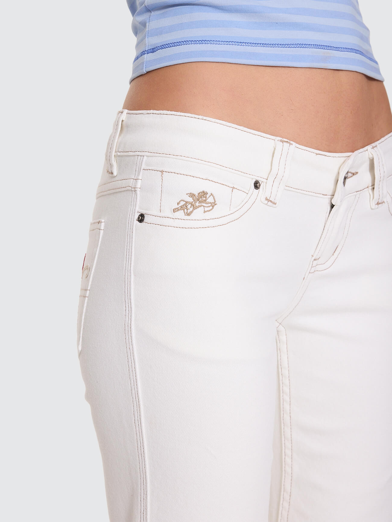 Super Low Flare Jean - Milk White 4