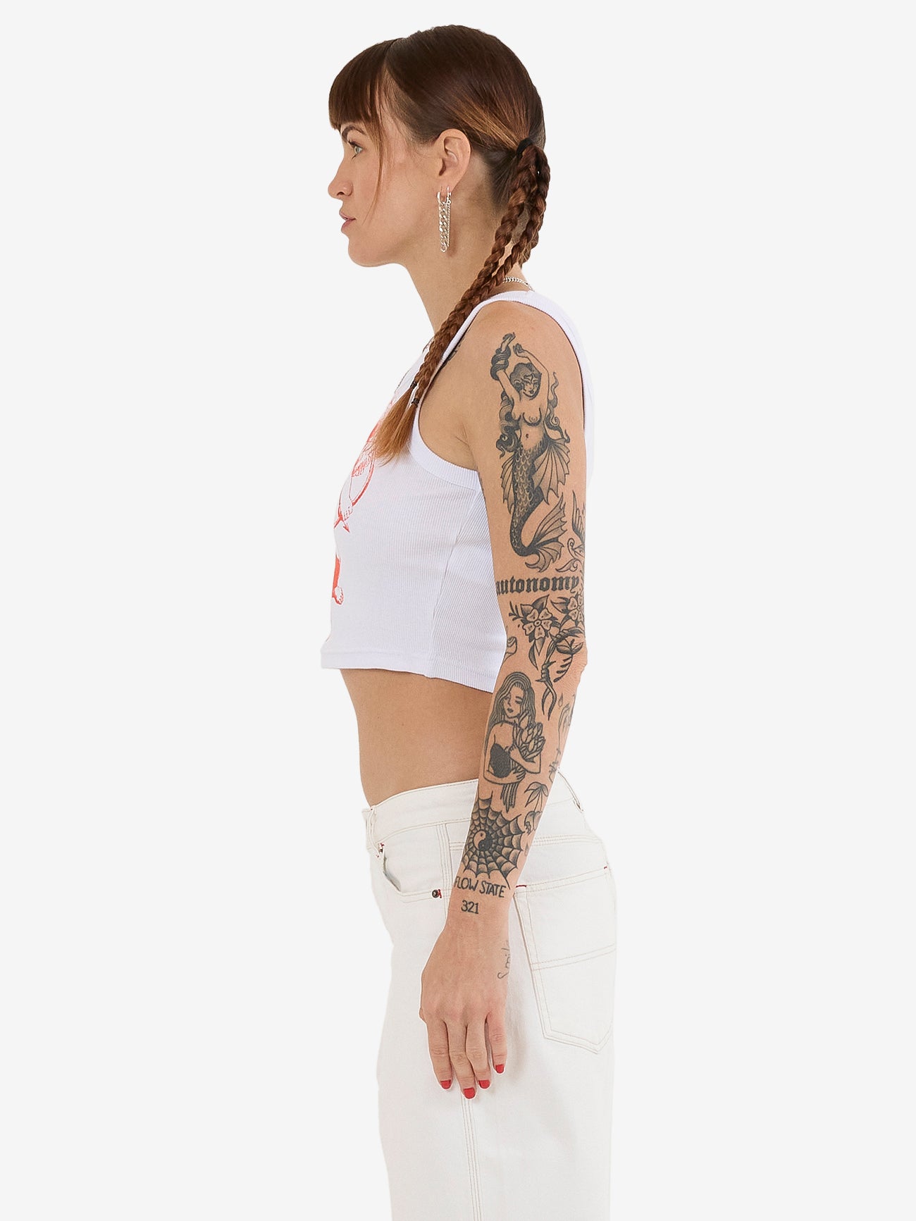 Long Shot Curve Tank - White 4