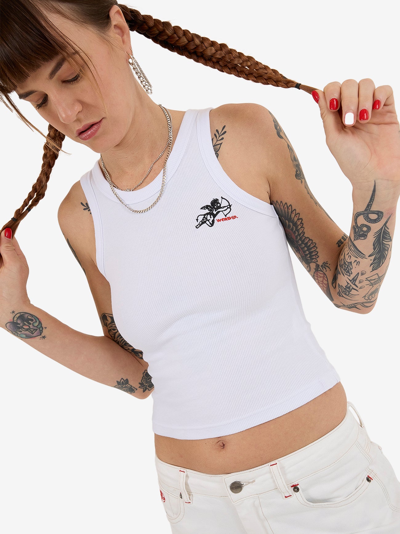 Cherub Longline Tank - White 4