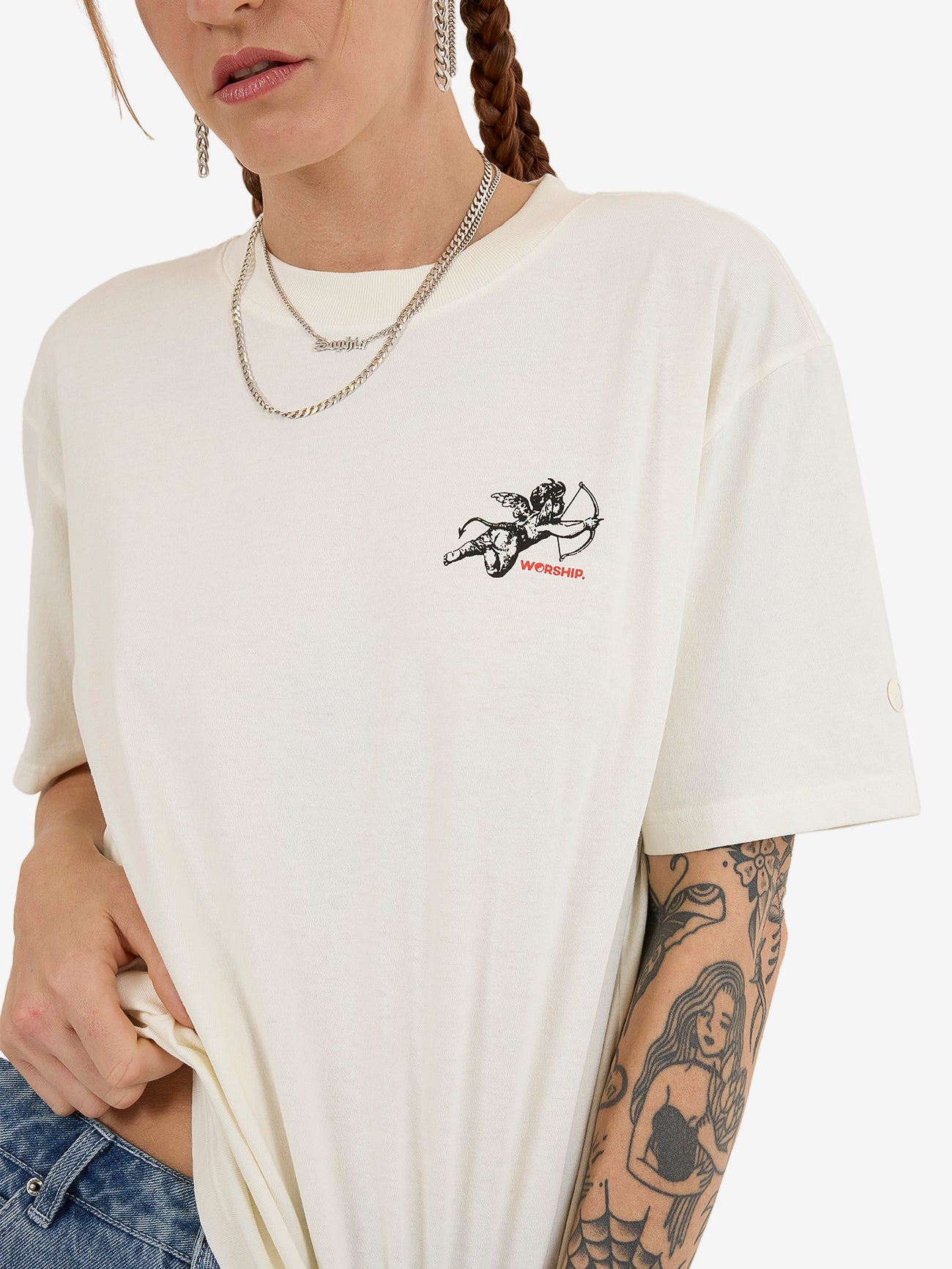 Cherub Regular Fit Tee - Bone 4