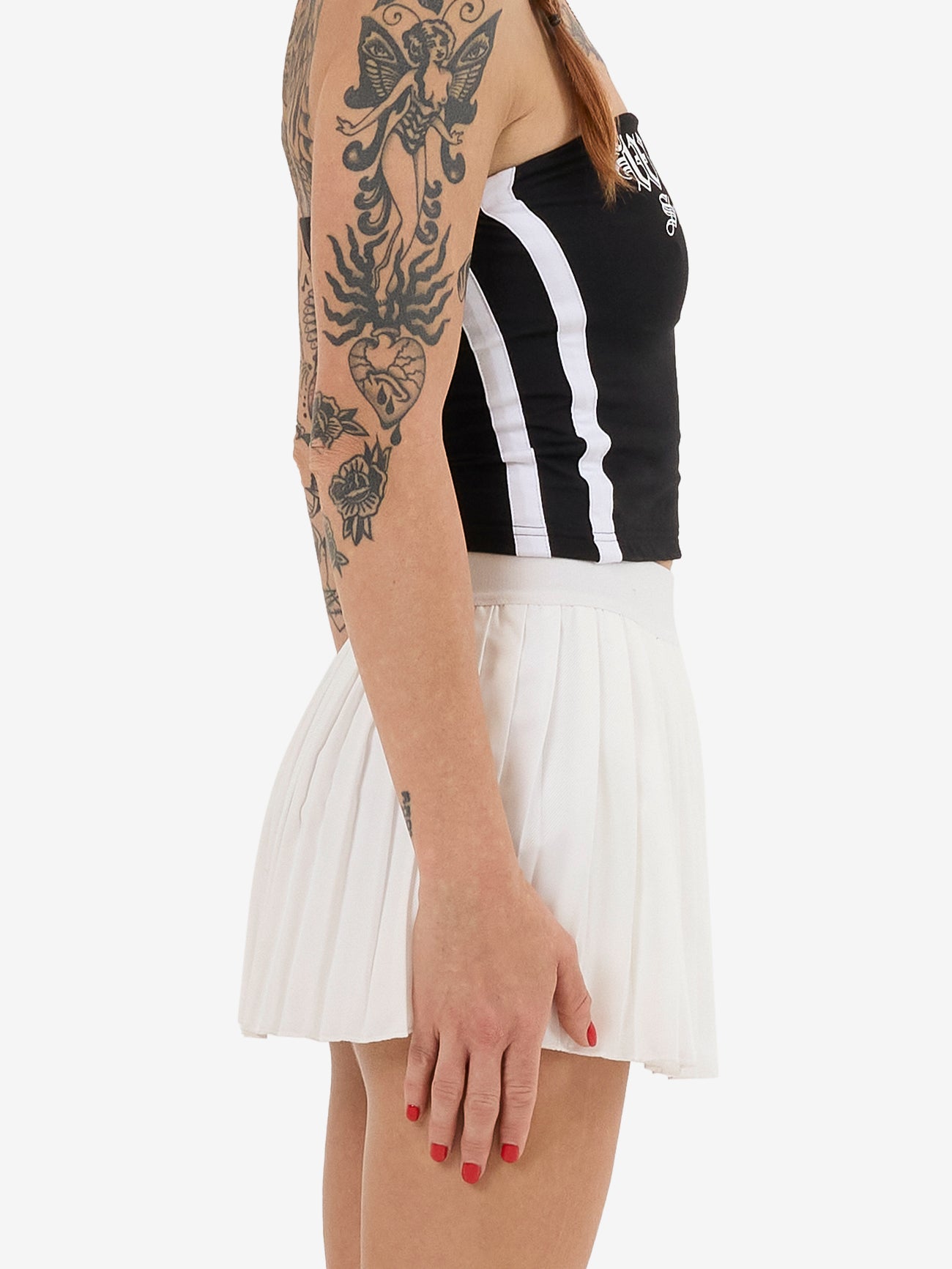 Tease Pleated Skort - White 4