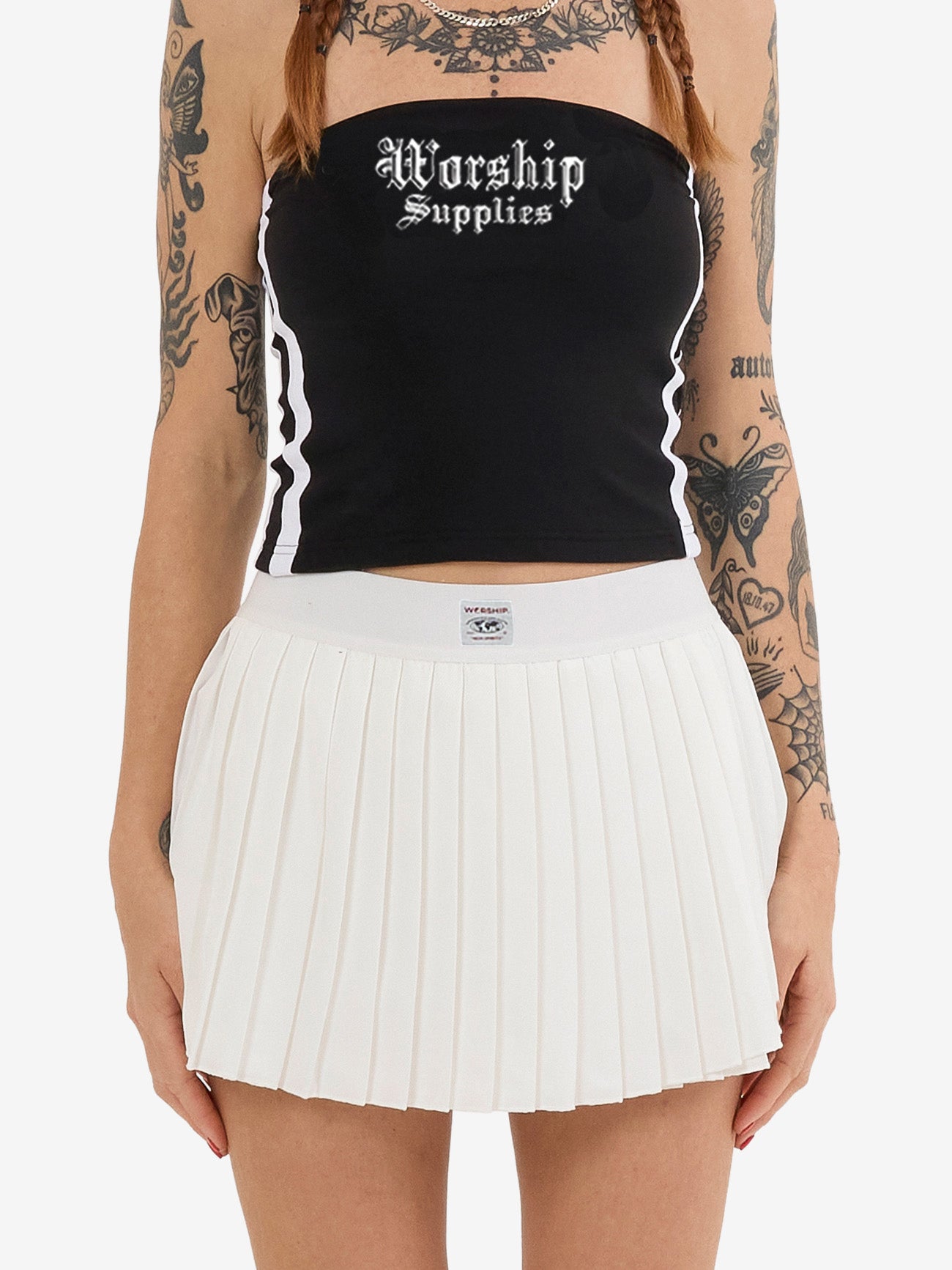 Tease Pleated Skort - White