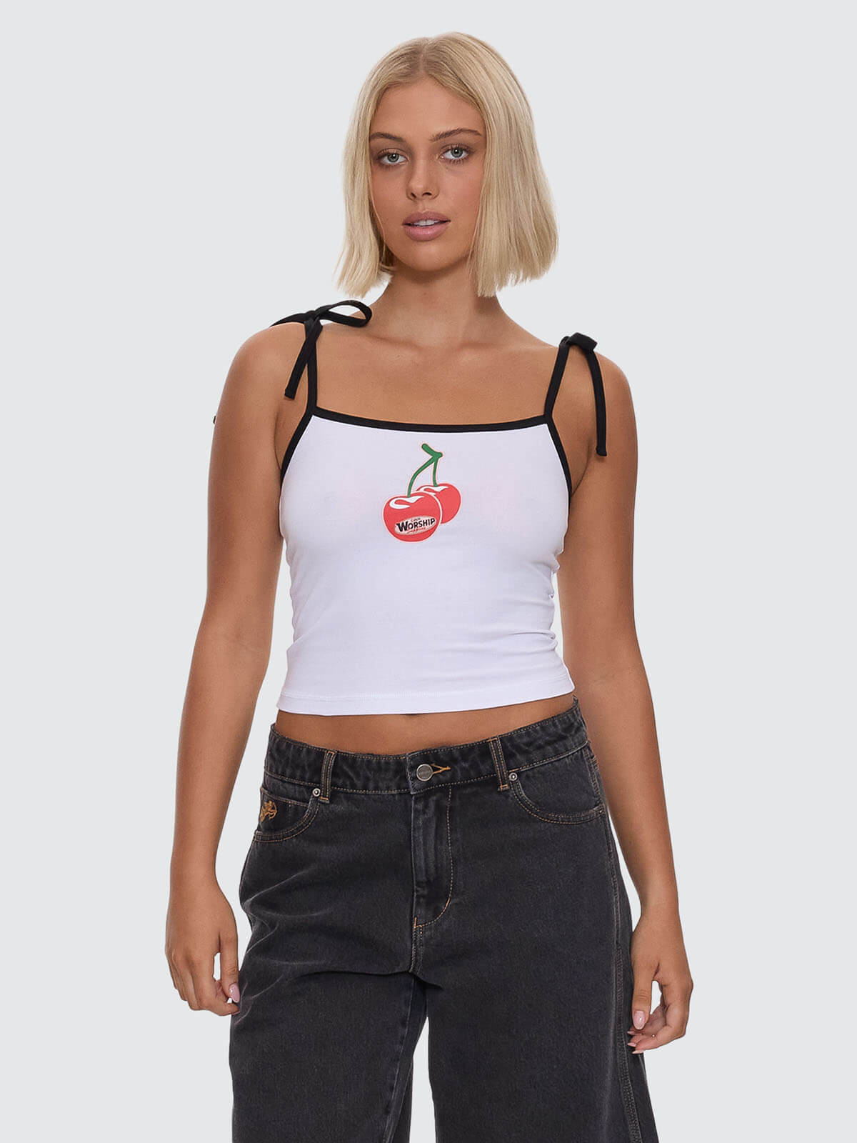 Glazed And Confused Ties Singlet - White 4