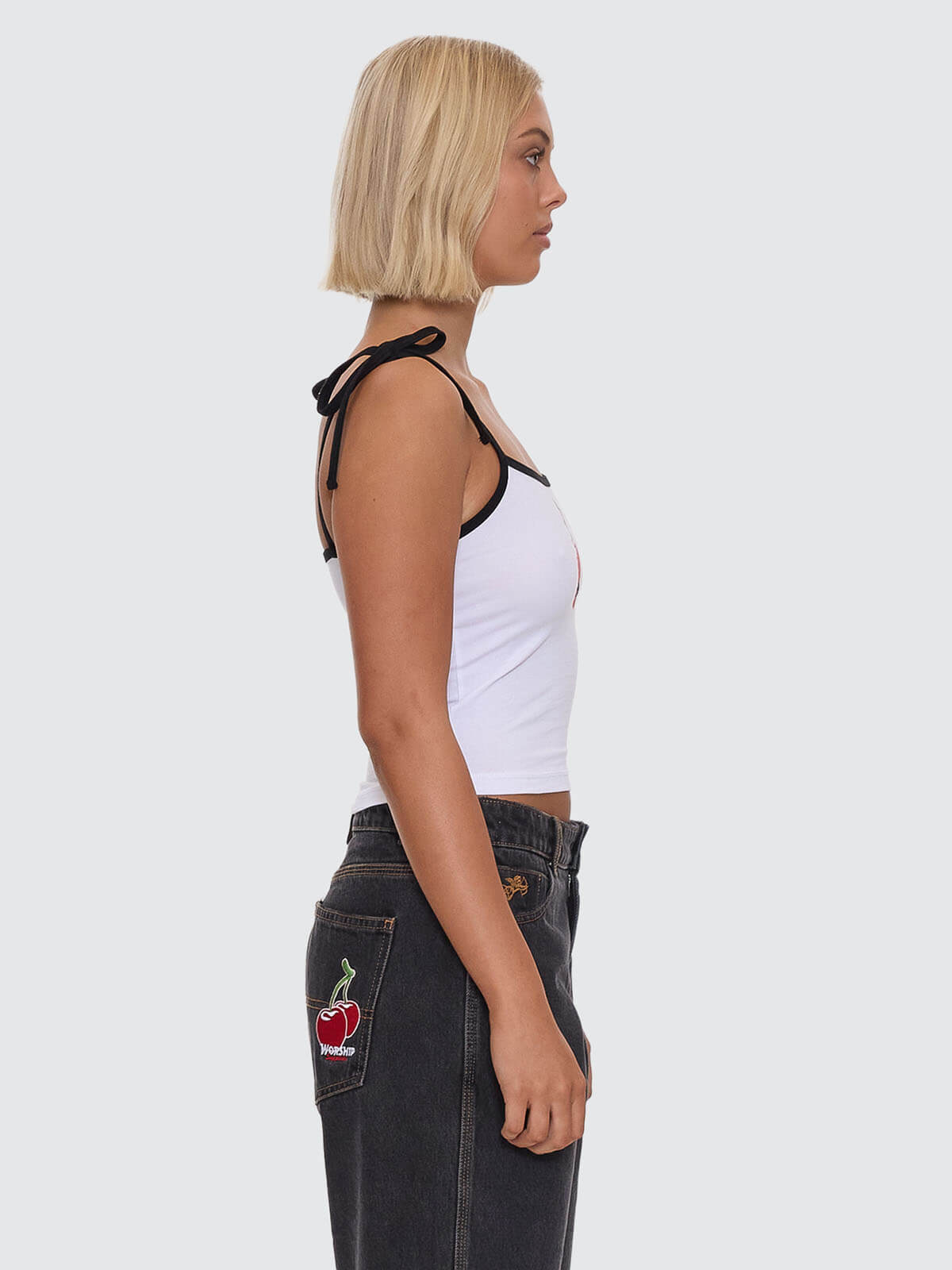 Glazed And Confused Ties Singlet - White 4