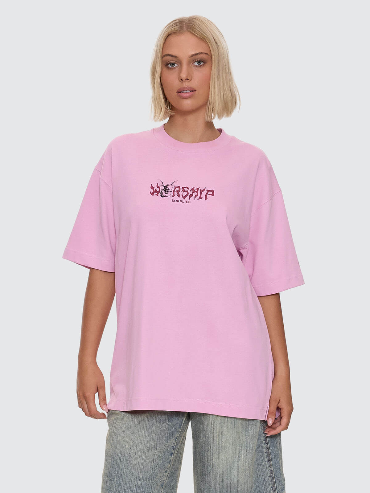 Horns Oversize Fit Tee - Lilac Chiffon 4