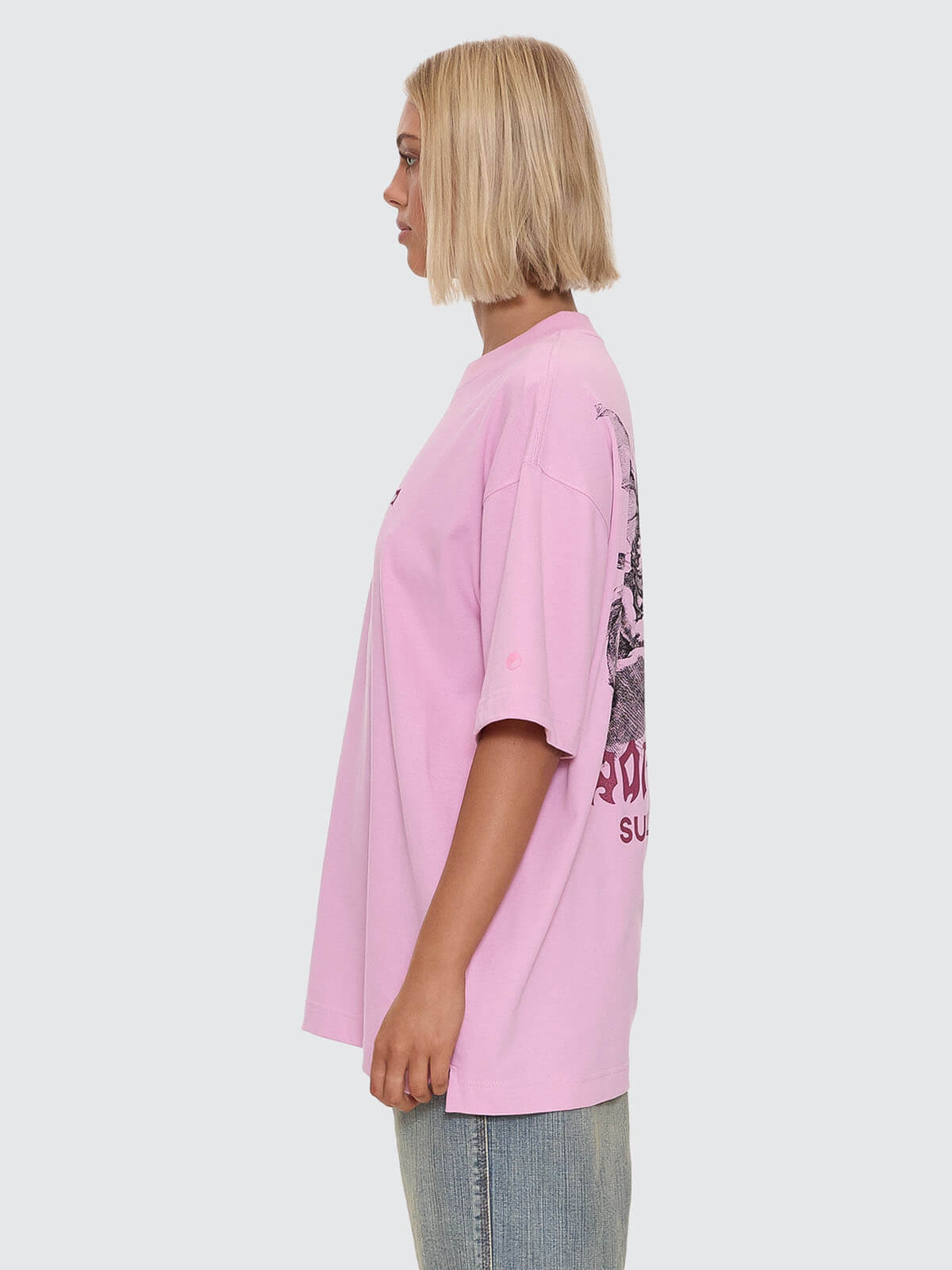 Horns Oversize Fit Tee - Lilac Chiffon 4