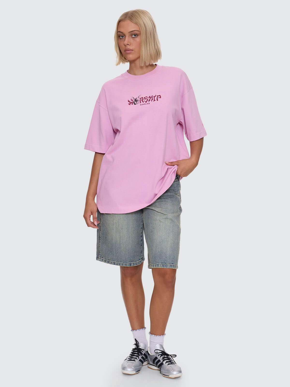 Horns Oversize Fit Tee - Lilac Chiffon 4