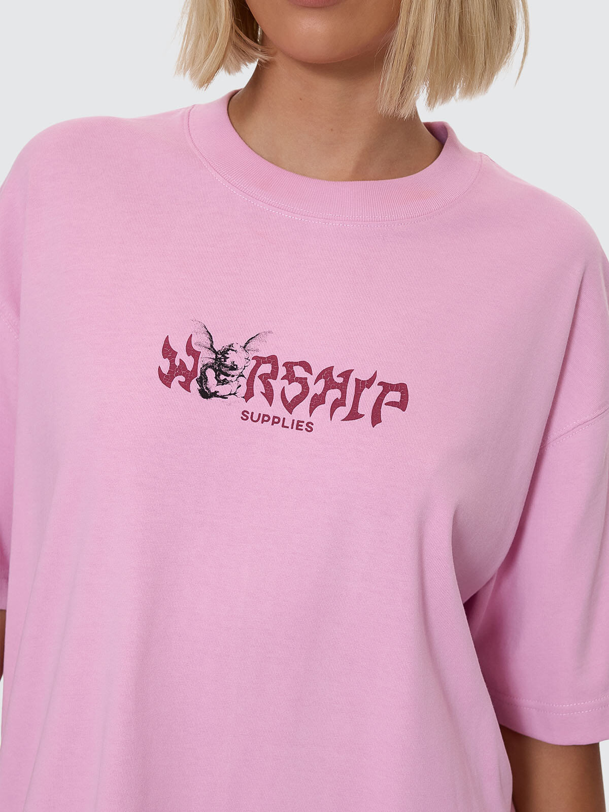 Horns Oversize Fit Tee - Lilac Chiffon 4