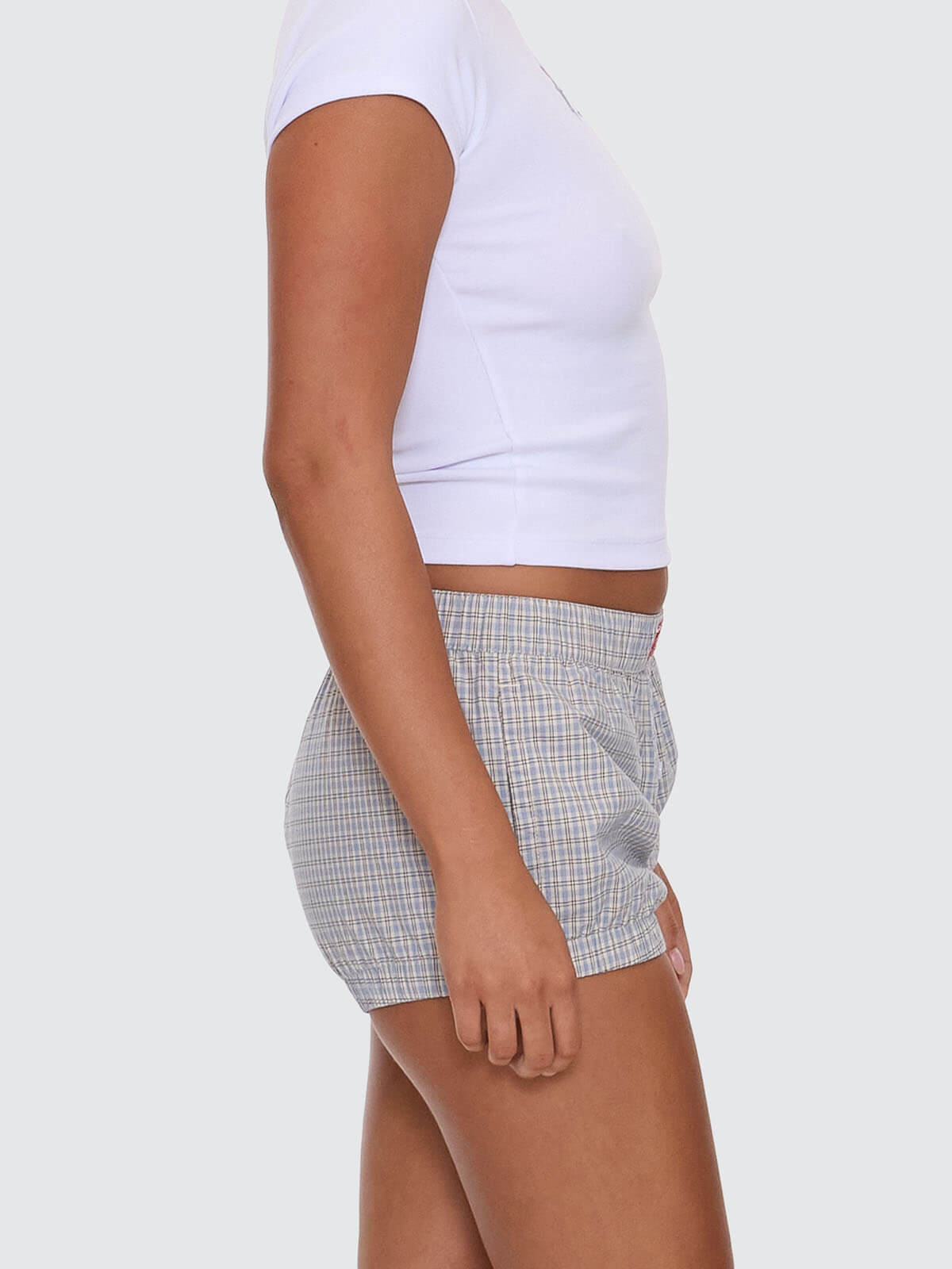Push Back Ruched Boxer Short - Blue 4
