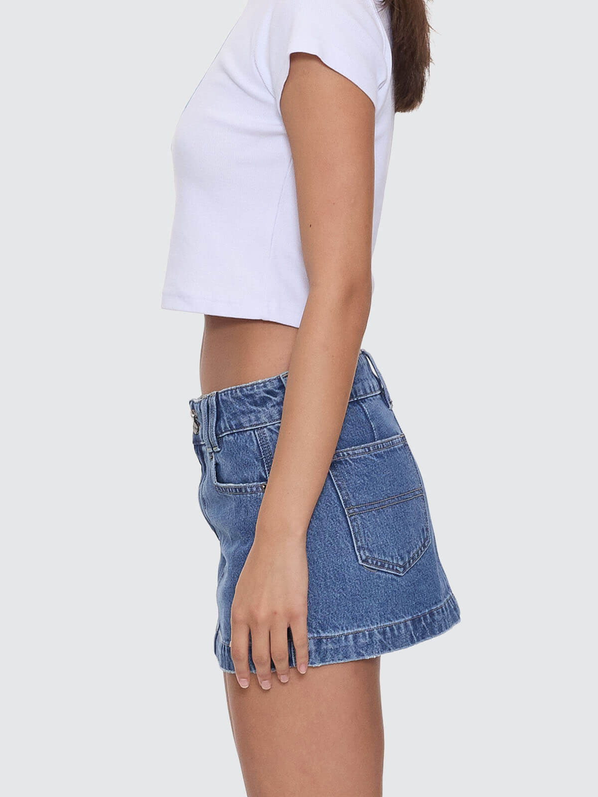 No Ragrets Micro Skirt - Sky High Blue 4