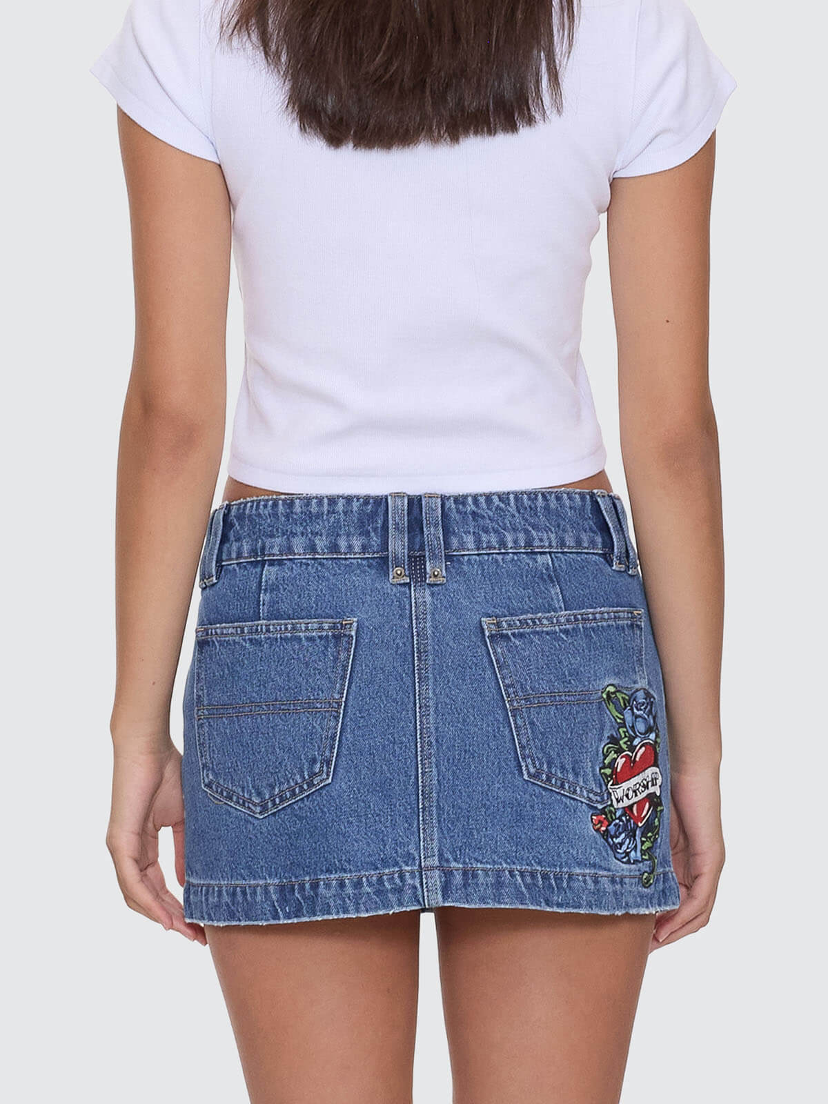 No Ragrets Micro Skirt - Sky High Blue 4