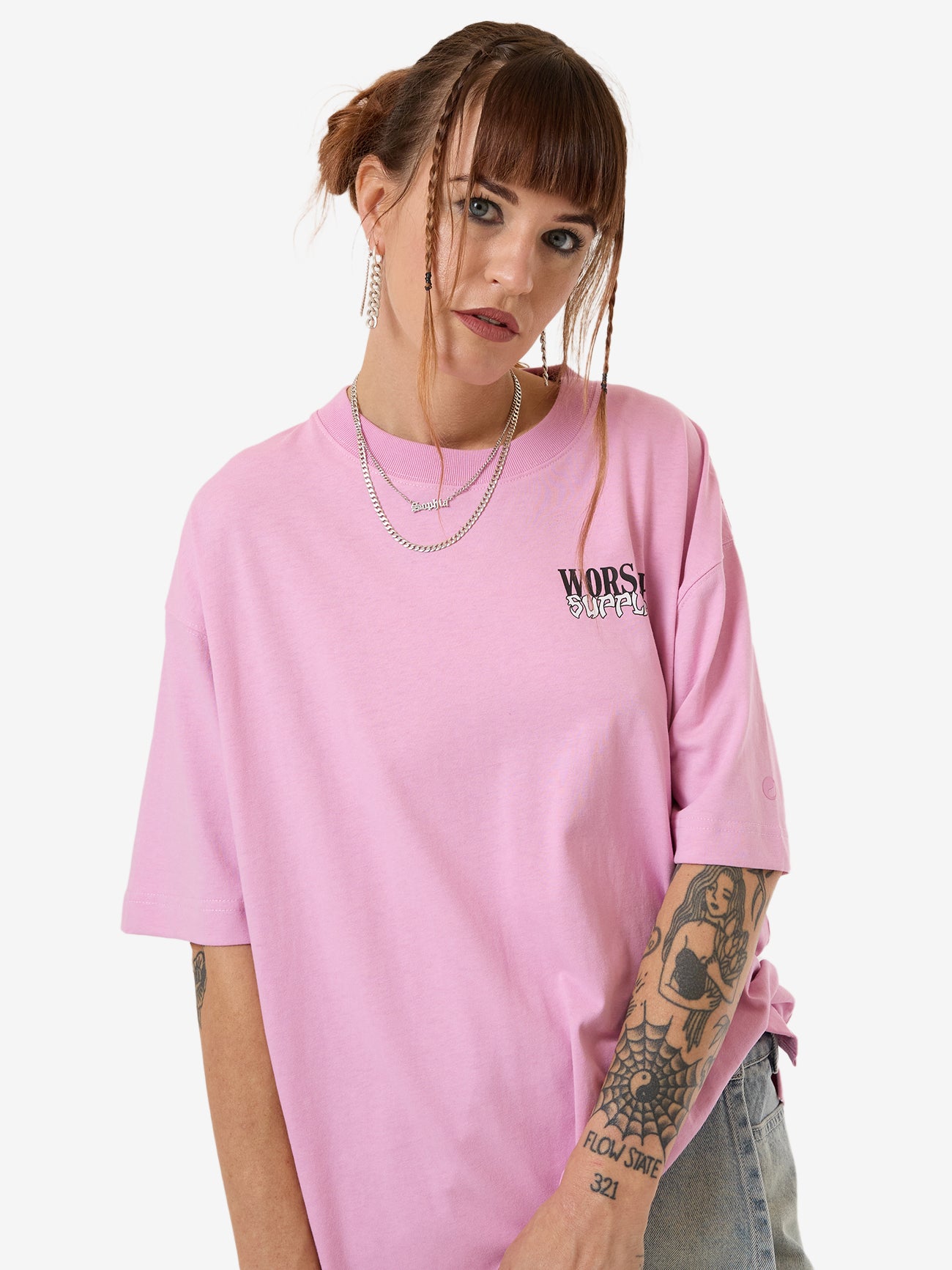 Domination Oversize Fit Tee - Lilac Chiffon 4