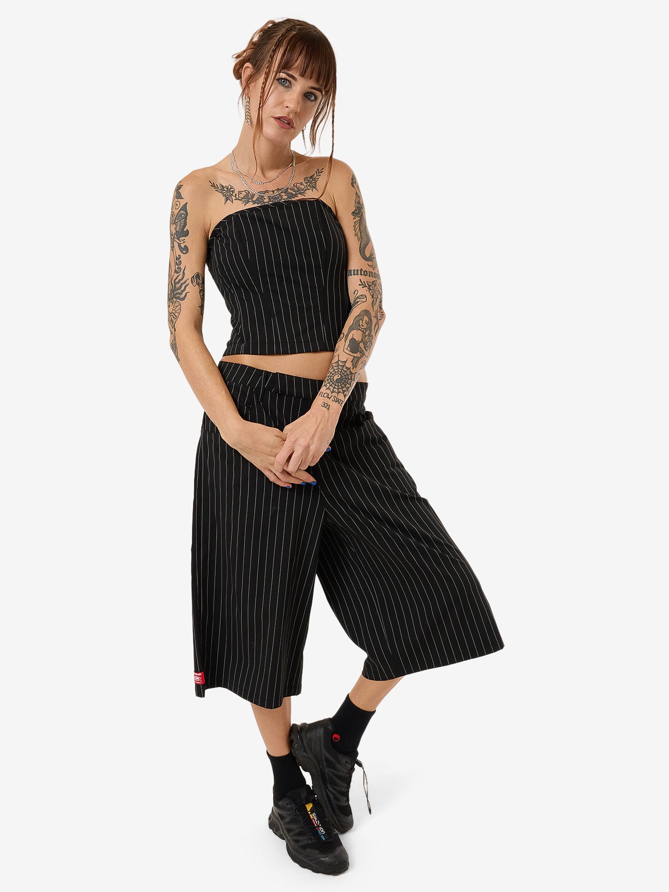 Bewitch Baby Tube Top - Black Pinstripe 4