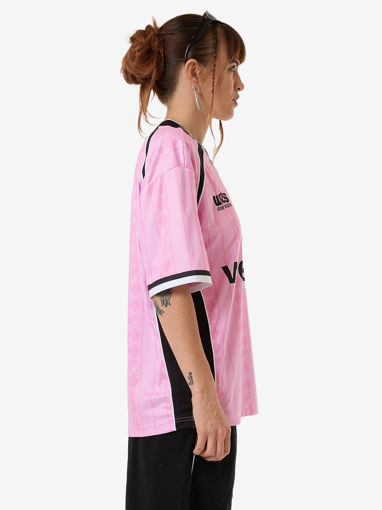 Player V-Neck Football Jersey - Bubblegum Pink 4