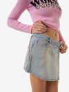 Vexed Denim Mini Skirt - Dirty Trade Blue 4