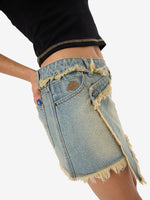 Revenge Denim Mini Skirt - Toxic Blue 4