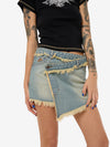 Revenge Denim Mini Skirt - Toxic Blue 4