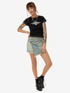 Revenge Denim Mini Skirt - Toxic Blue 4