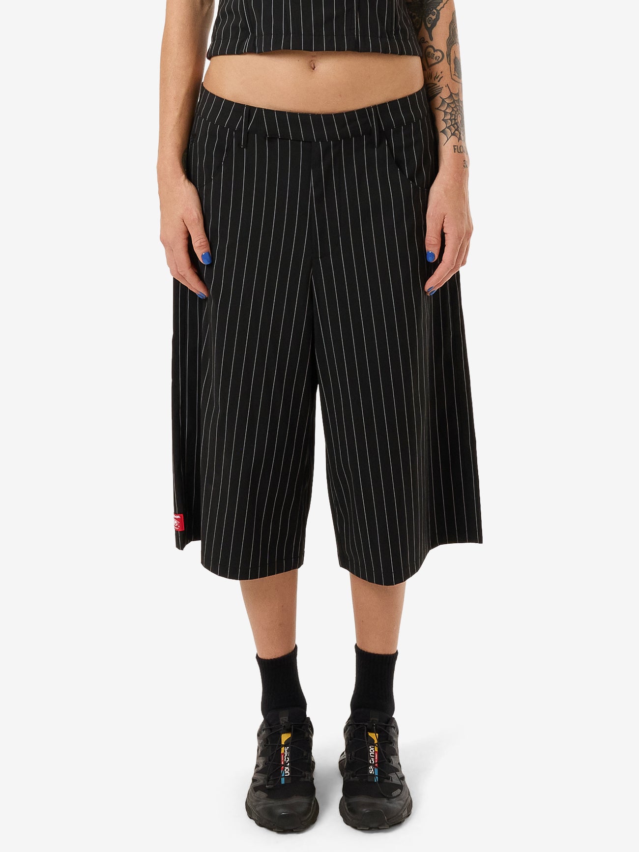 Bewitch Longboy Short - Charcoal Pinstripe 4