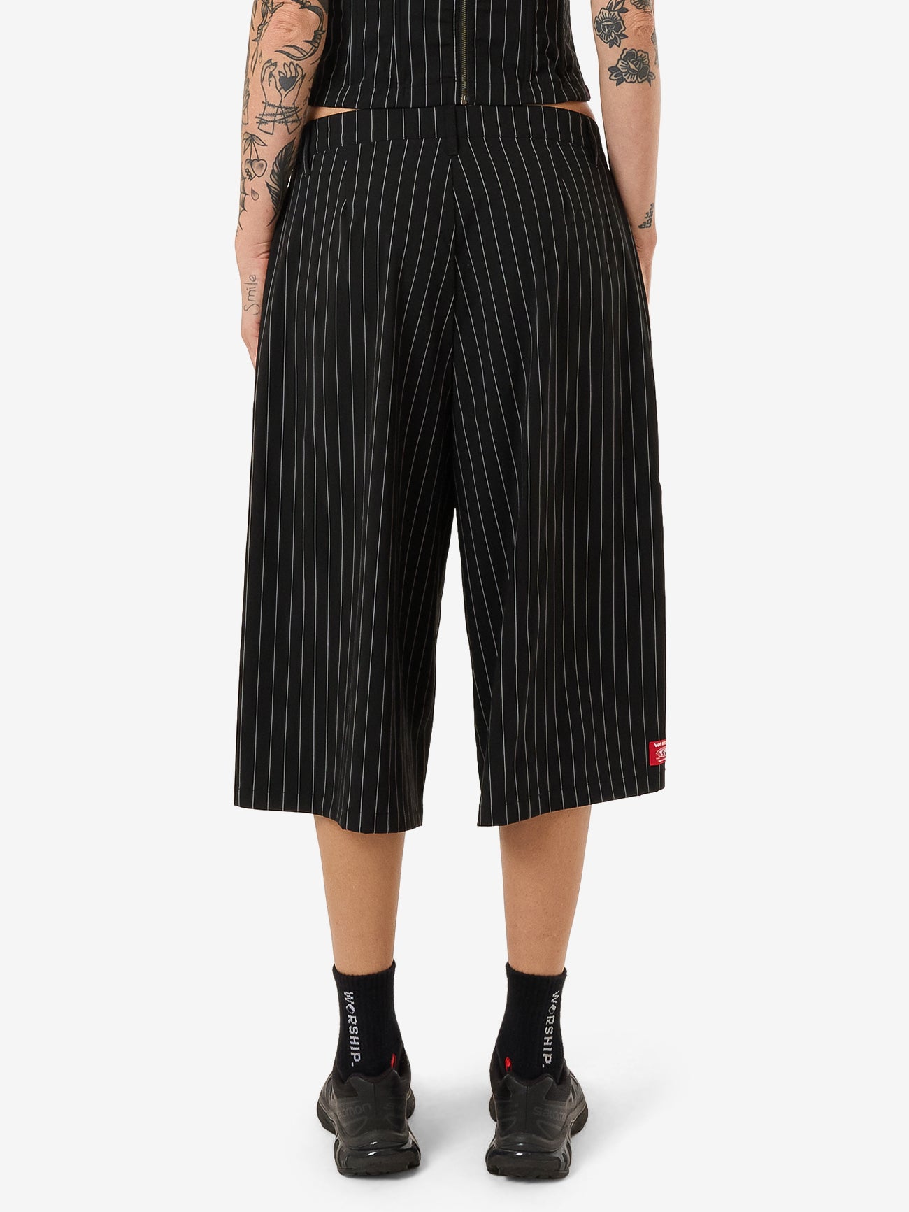 Bewitch Longboy Short - Charcoal Pinstripe 4