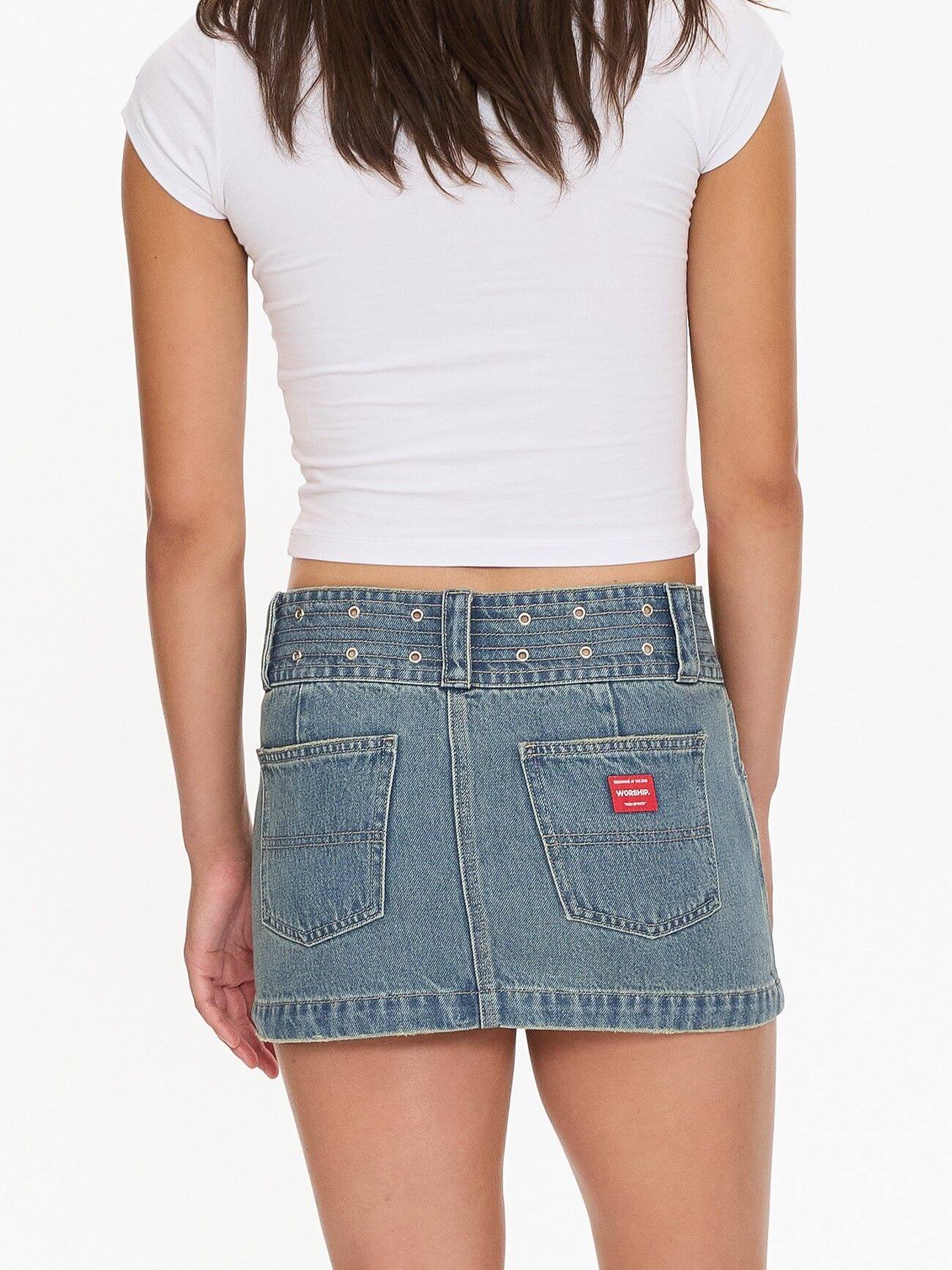 Naughtie Micro Skirt - Rogue Blue 4