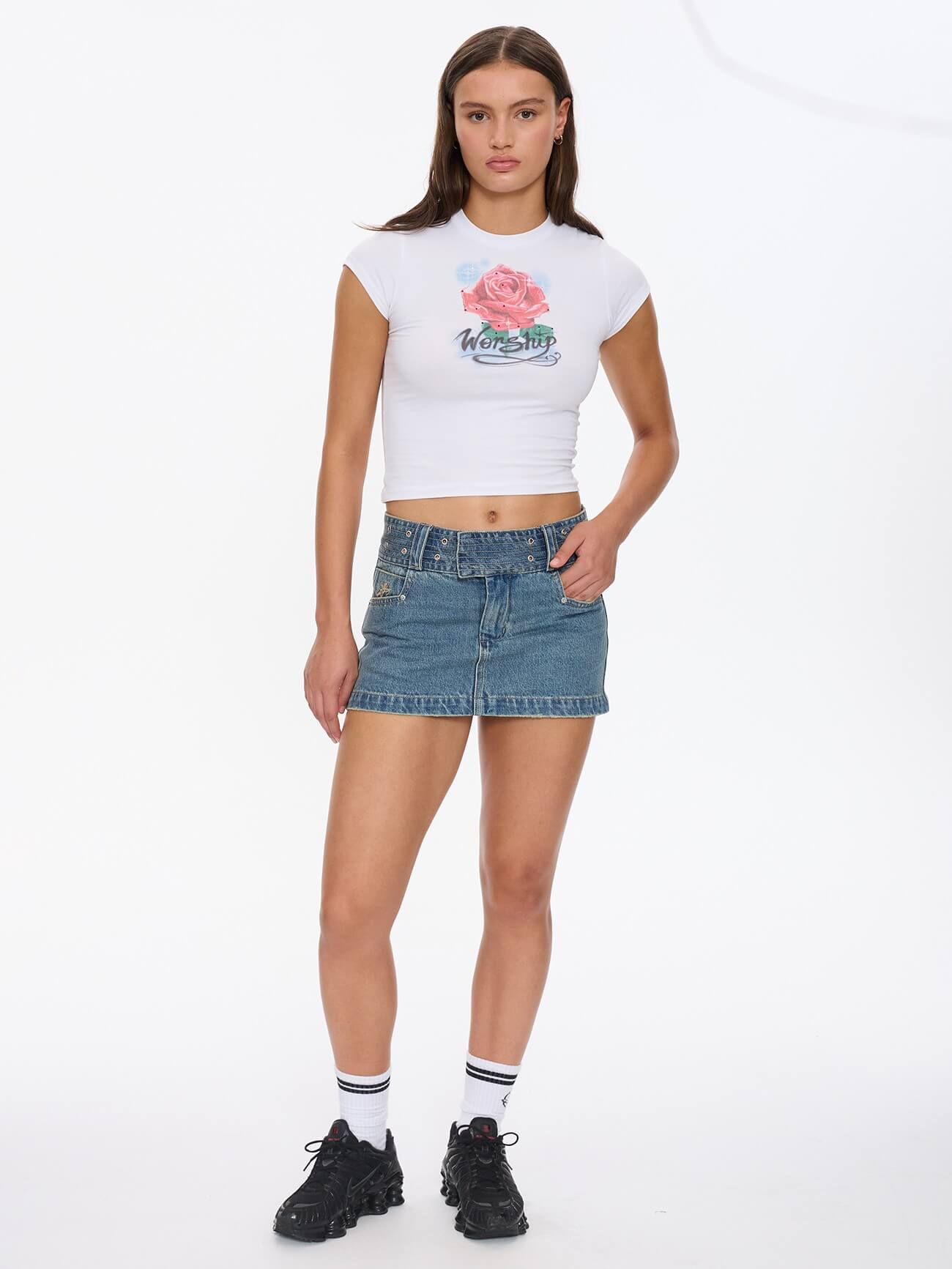 Naughtie Micro Skirt - Rogue Blue 4