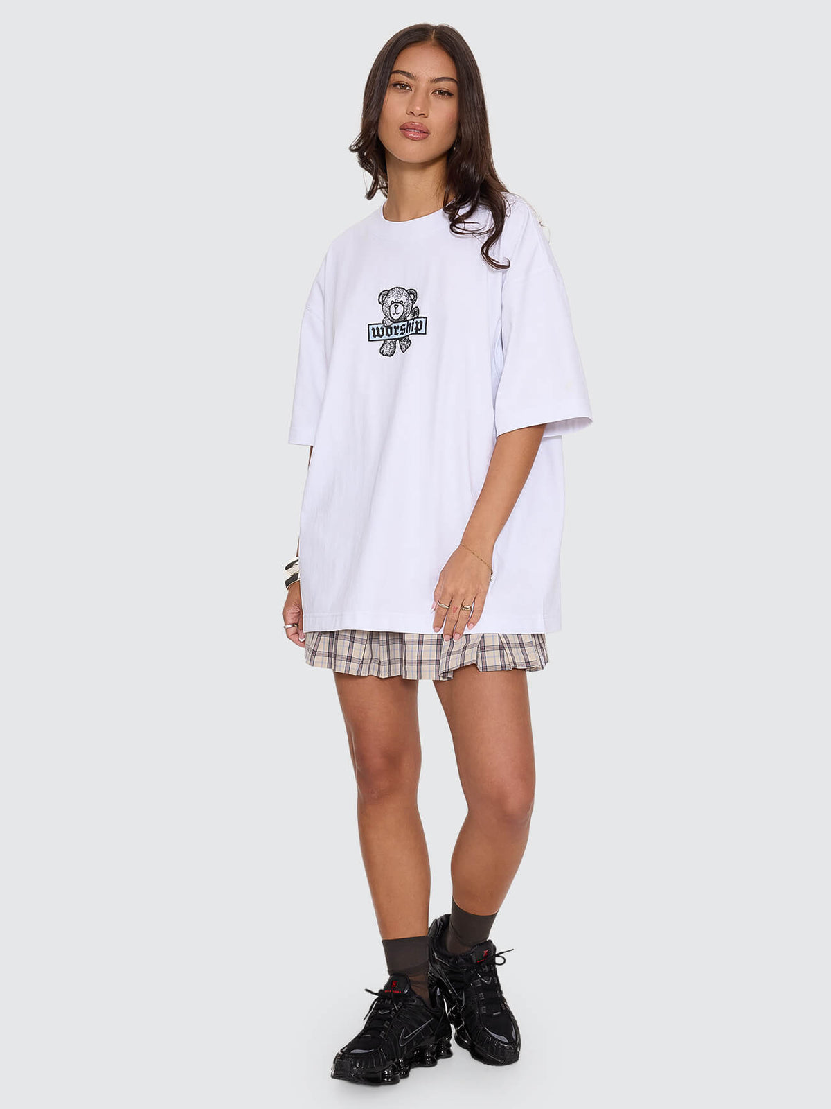 Try Harder Oversized Tee - White 4