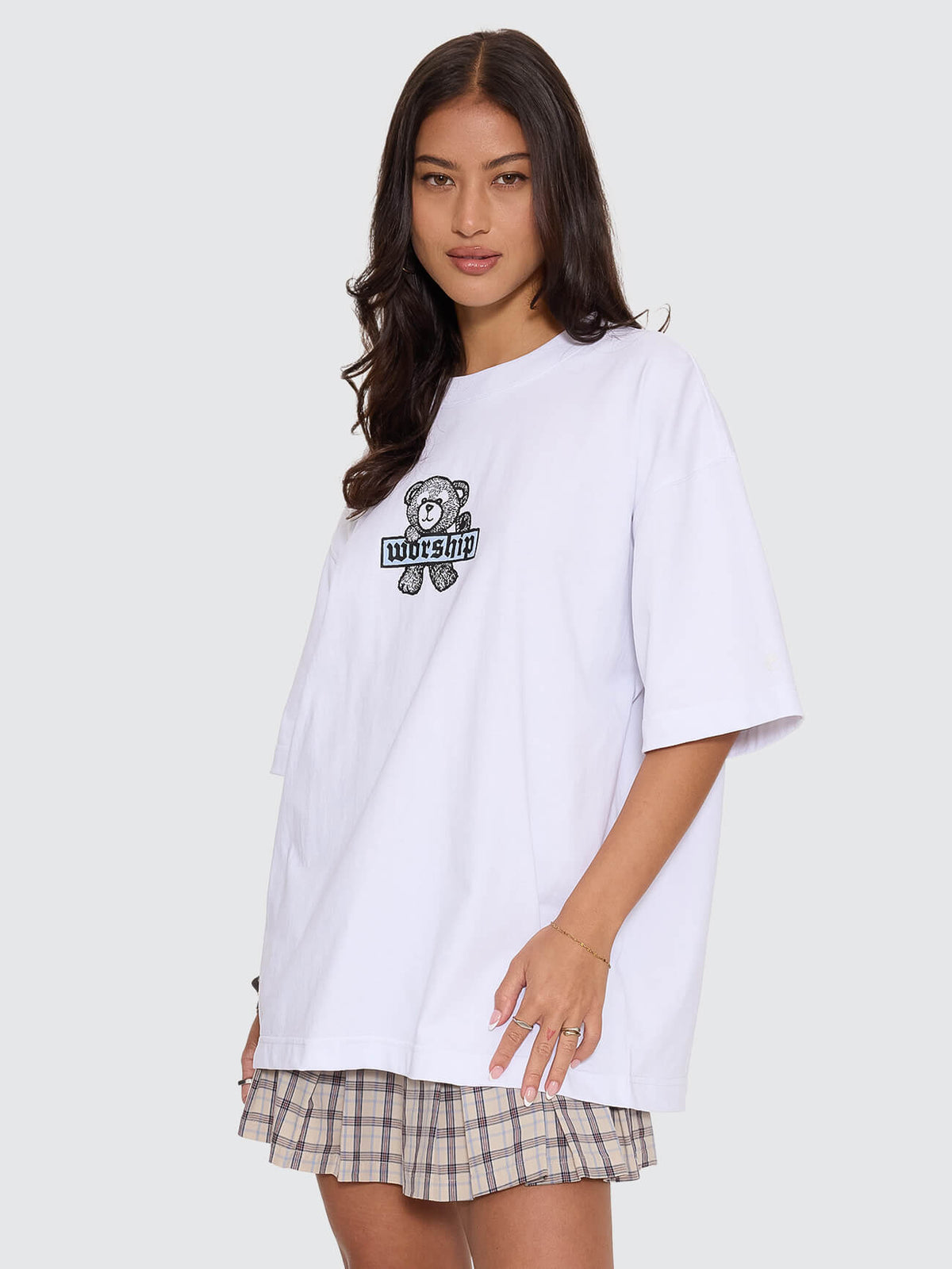 Try Harder Oversized Tee - White 4