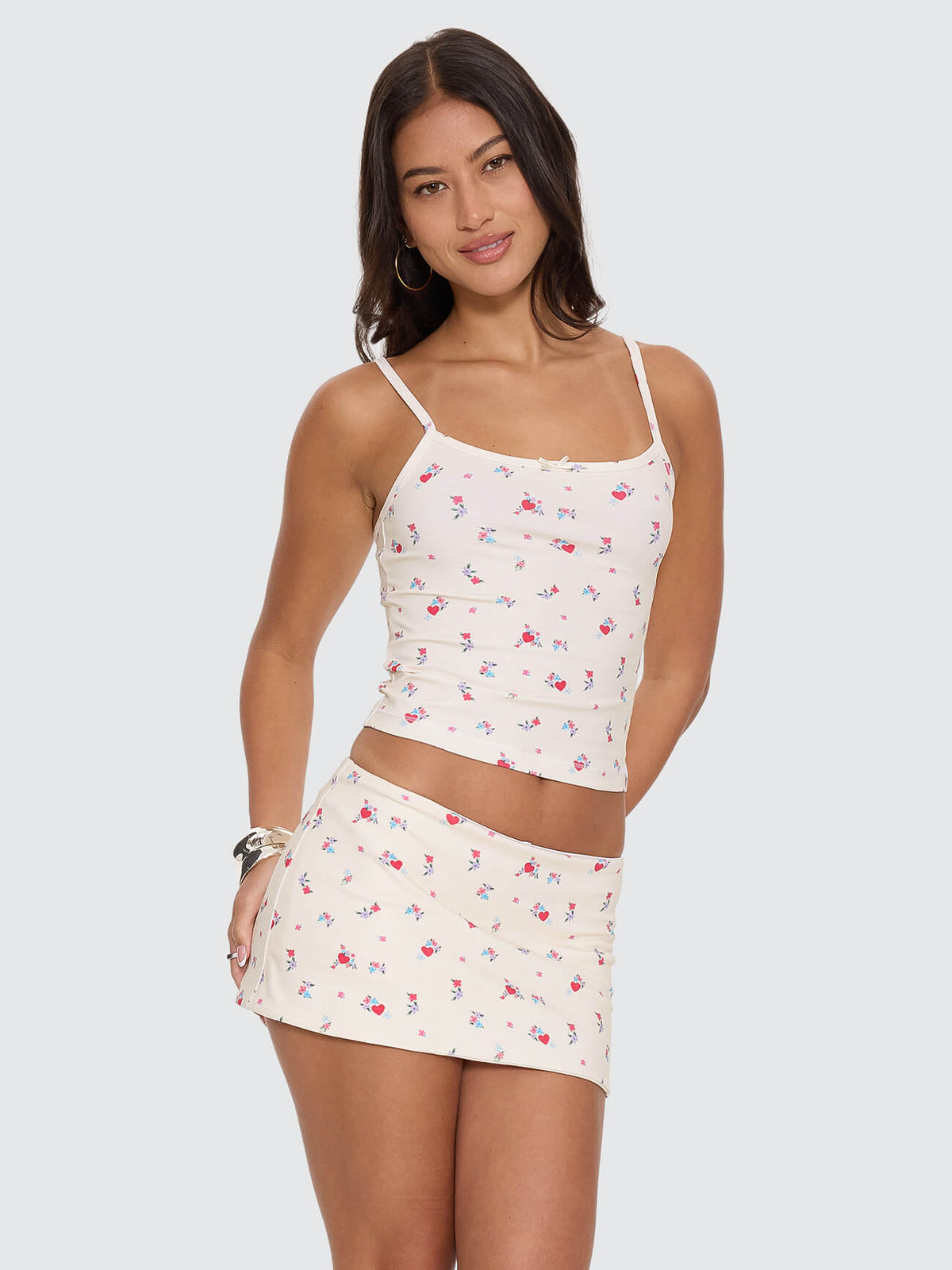 Odessa 00s Singlet - Lemon Icing Floral 4