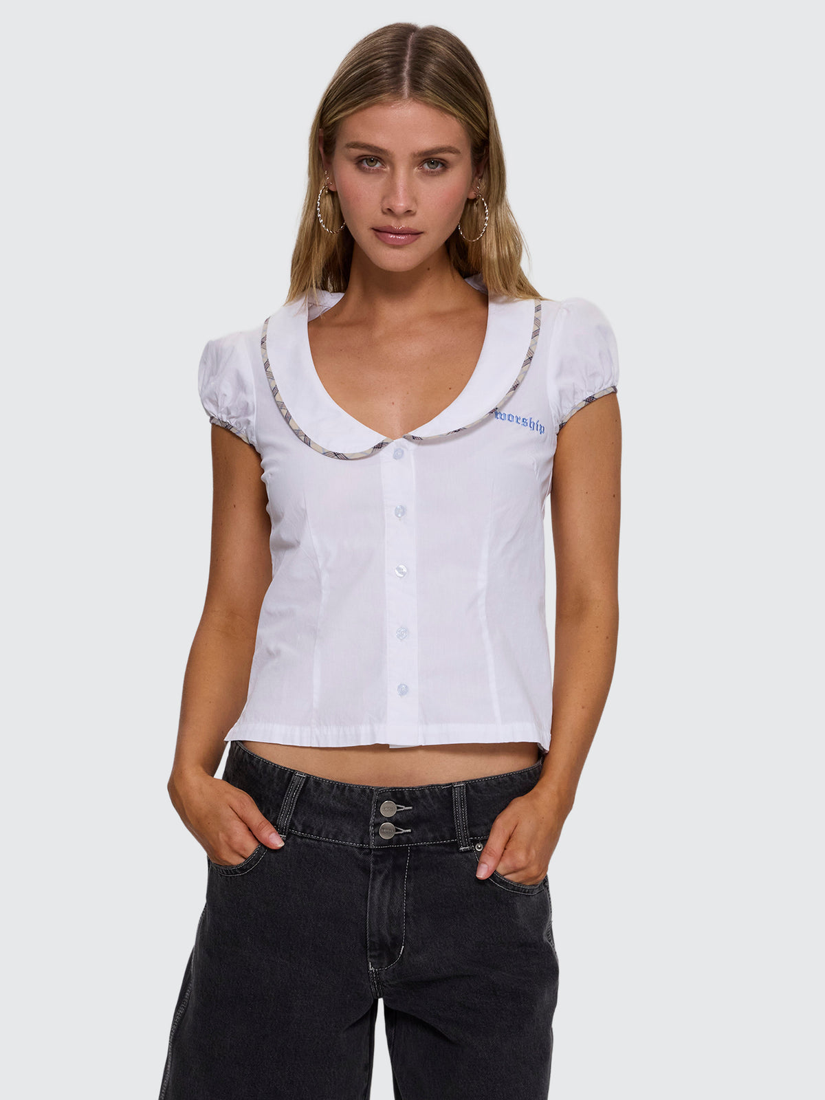 Pay Attention Short Sleeve Shirt - White
