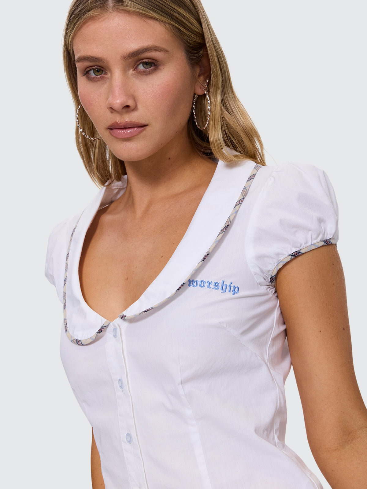 Pay Attention Short Sleeve Shirt - White