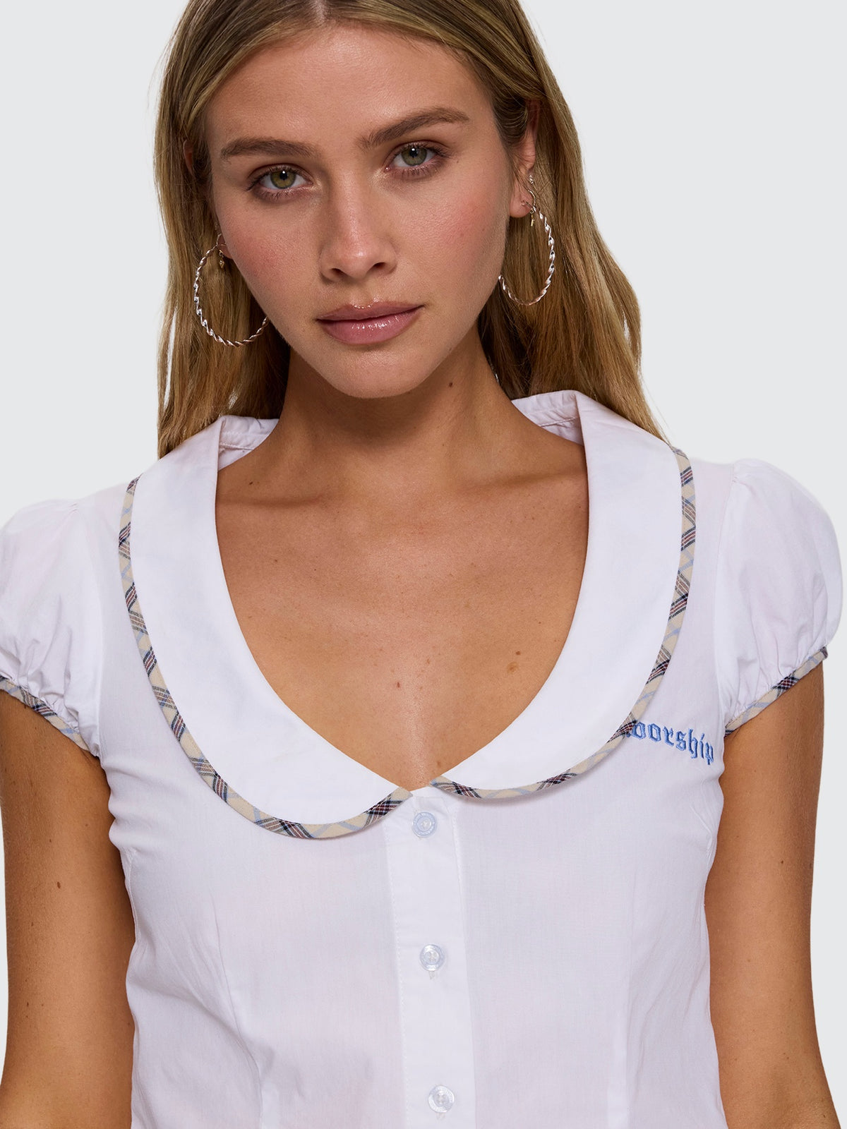 Pay Attention Short Sleeve Shirt - White