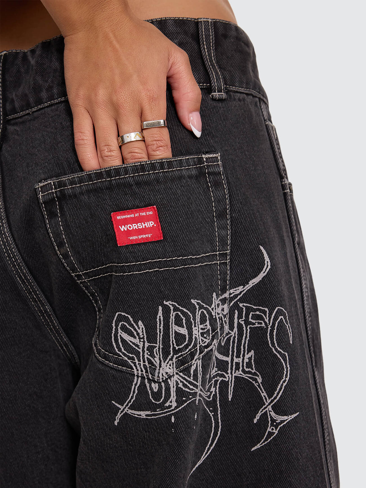 Spinal 00s Big Baggy Short - Used Black 4