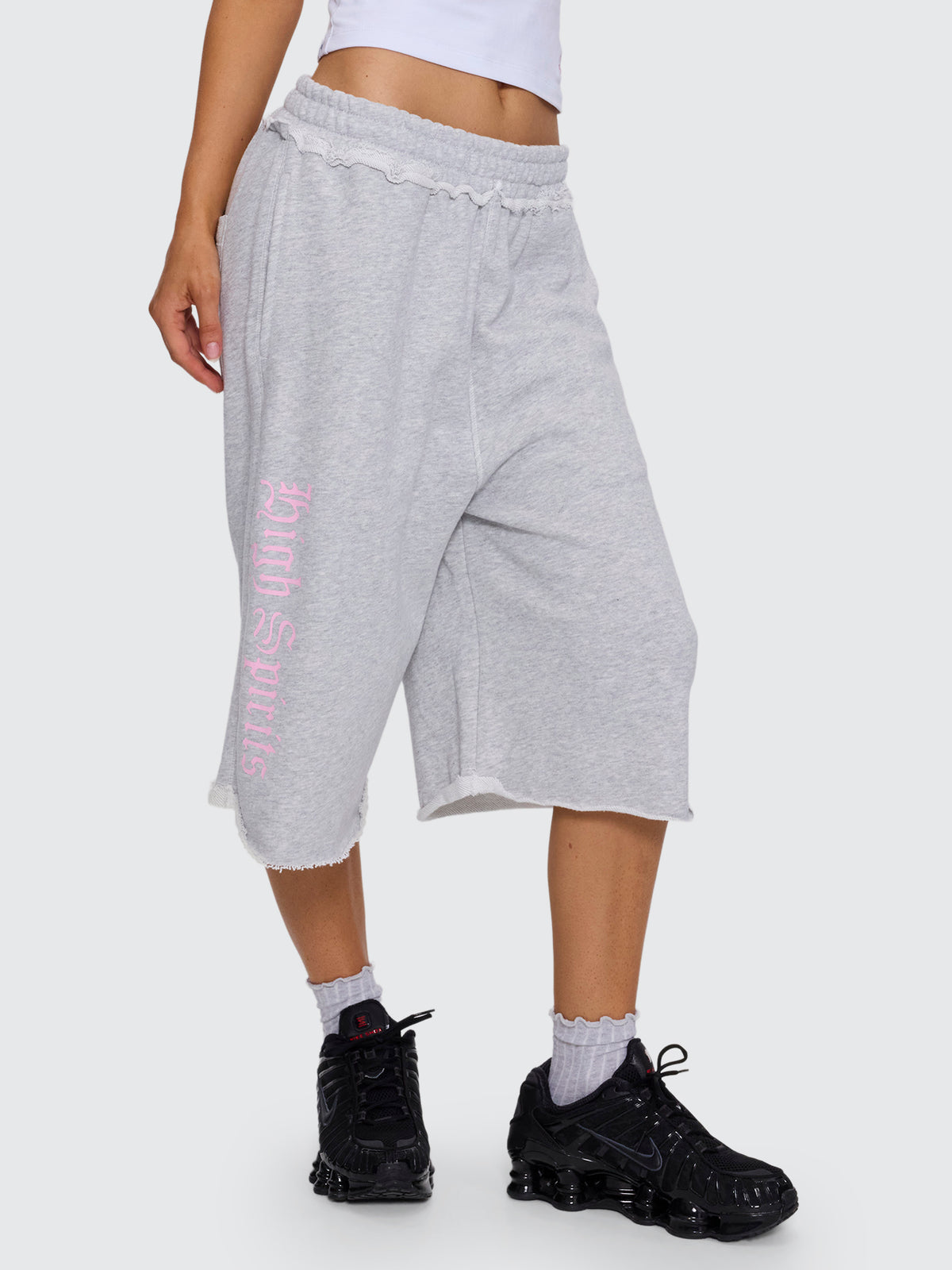 High Spirits Baggy Jogger Short - Snow Marle