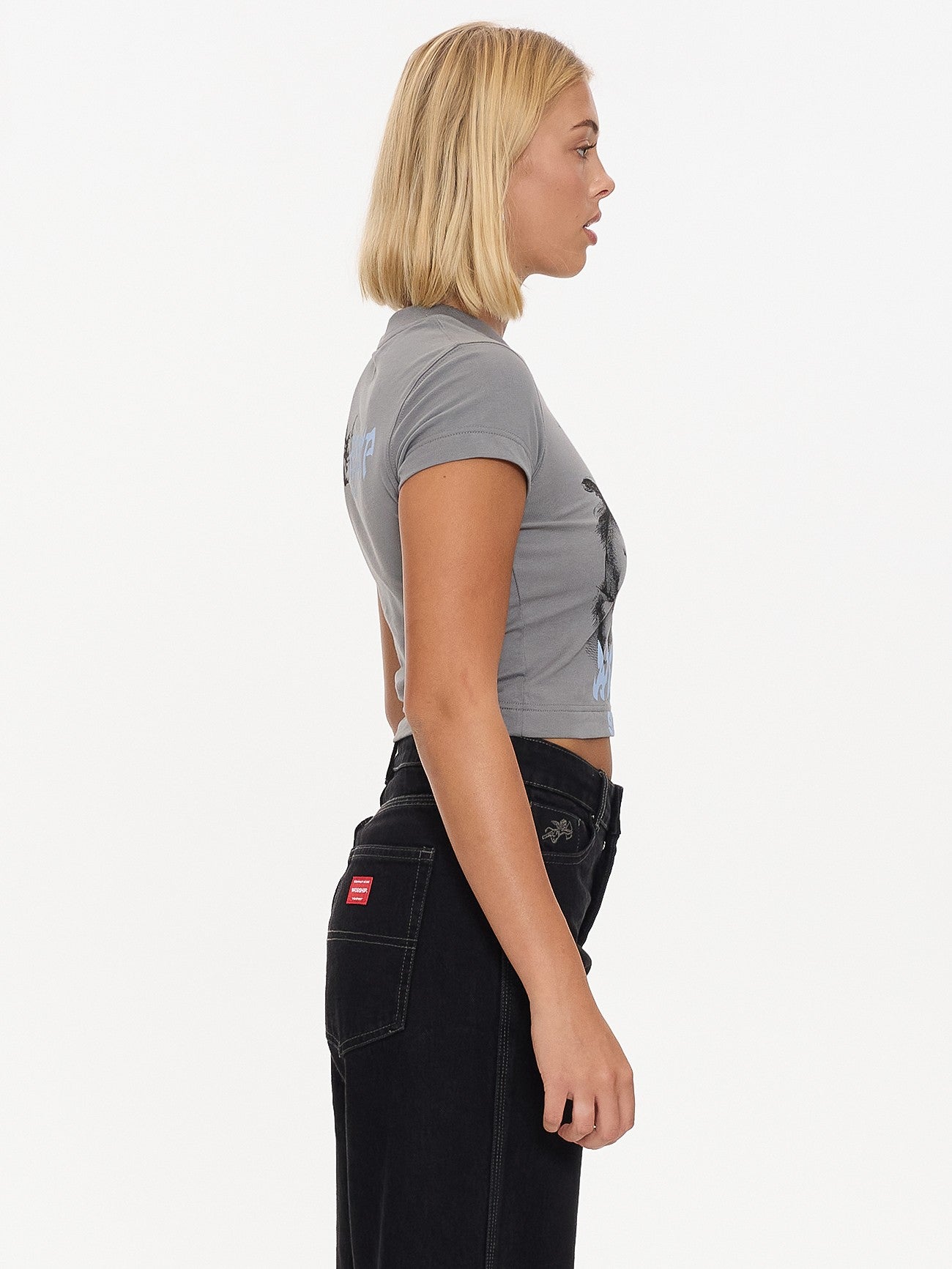Horns Teeny Tee - Steel Grey