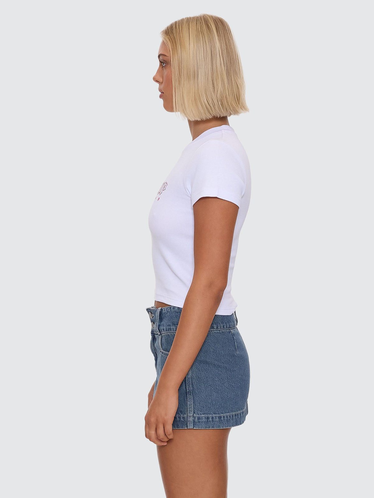 Glitz Slim Fit Tee - White