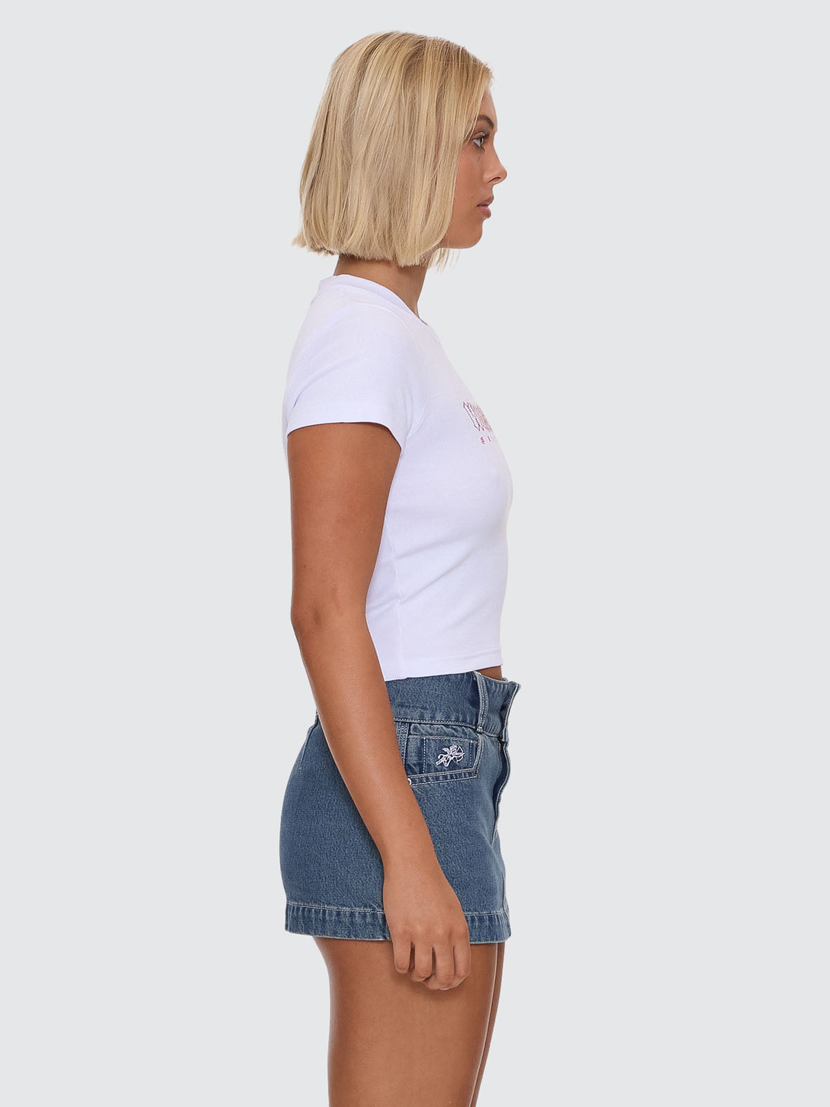 Glitz Slim Fit Tee - White