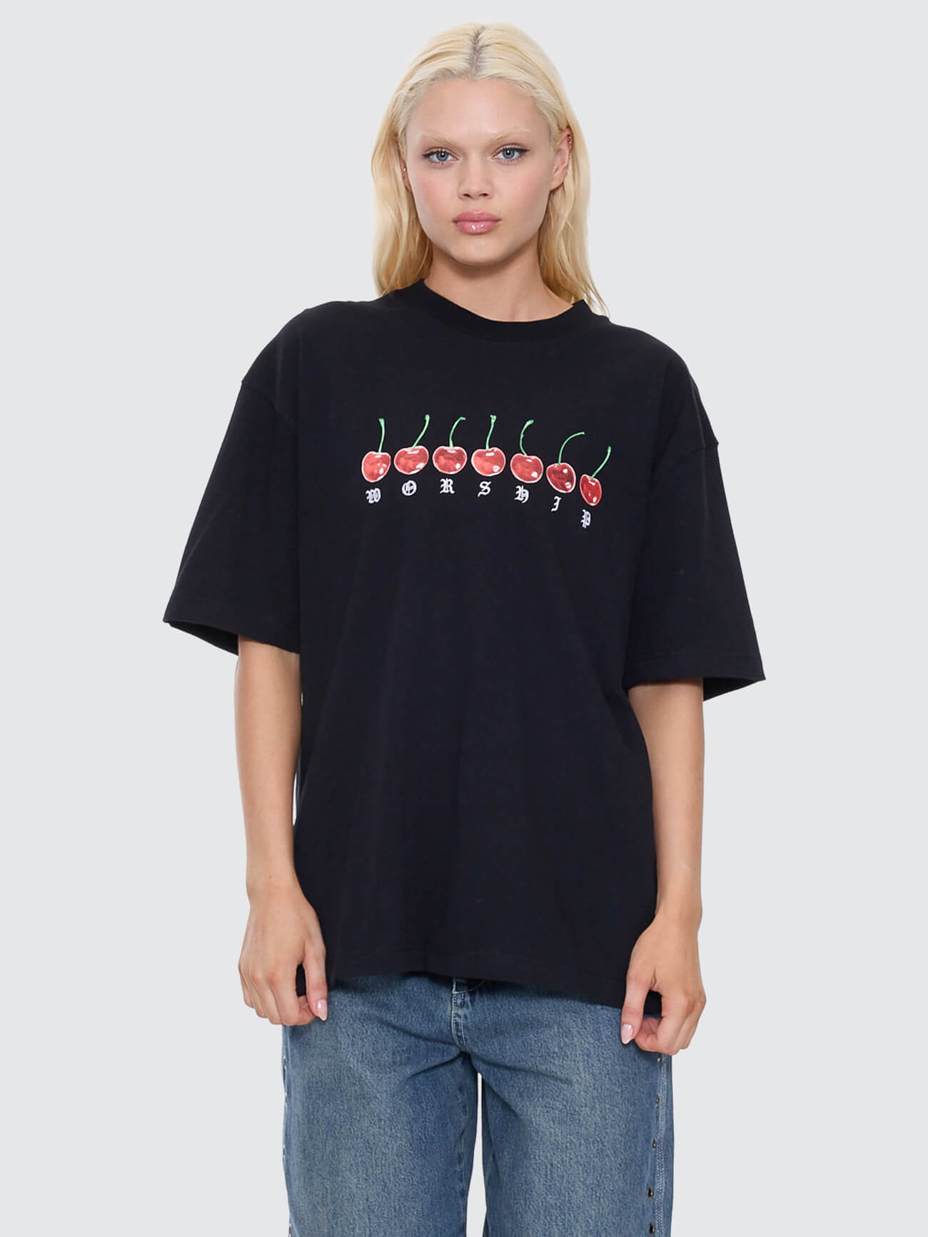 Cherio Oversized Tee - Black
