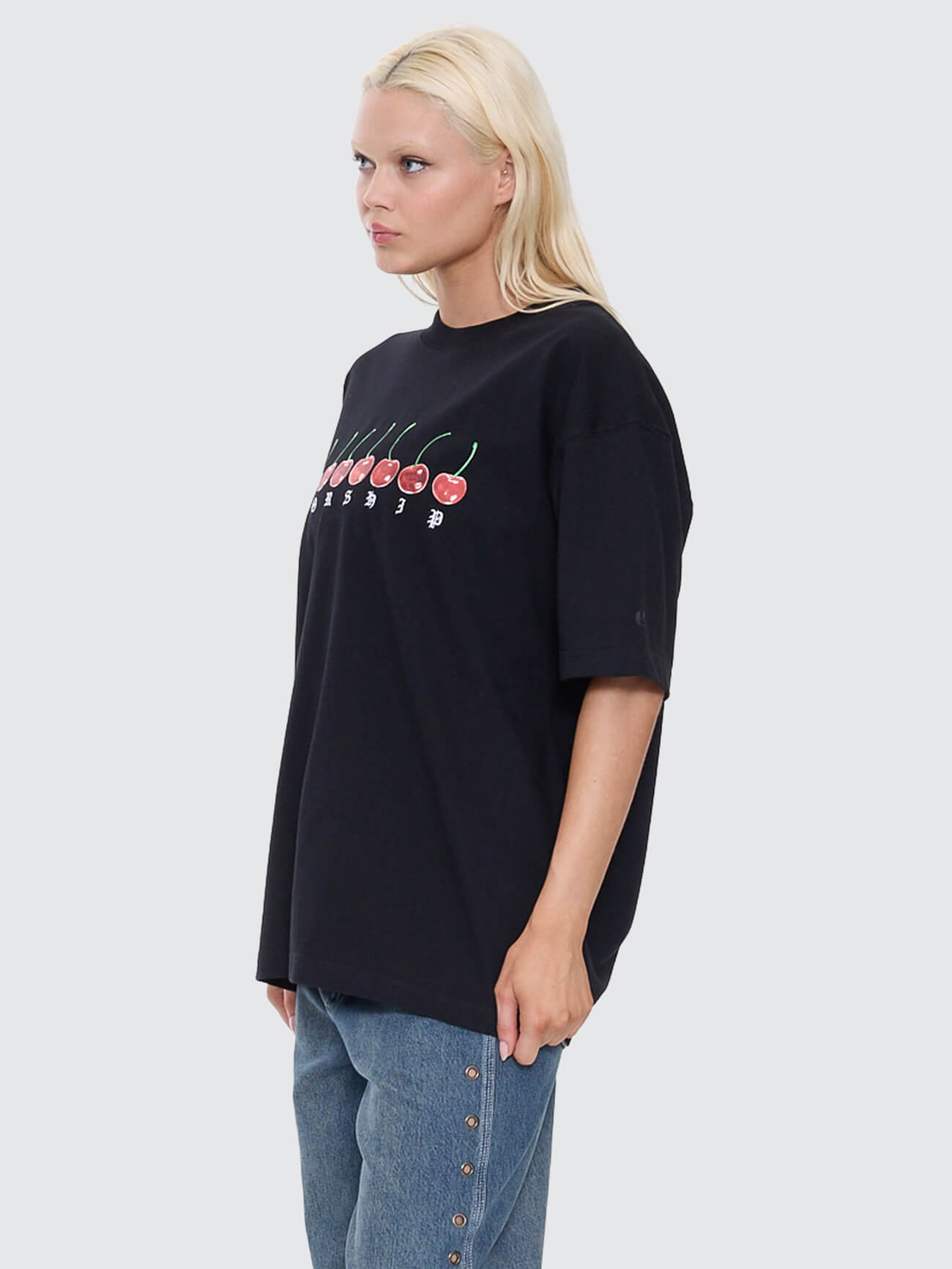 Cherio Oversized Tee - Black