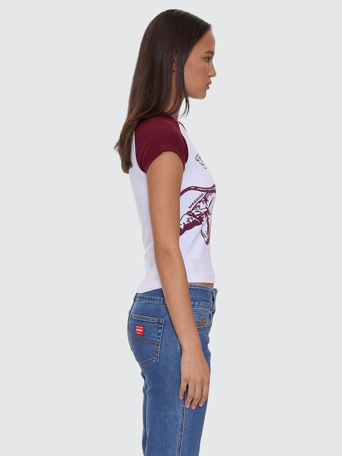 Cherub Y2K Raglan Tee - White