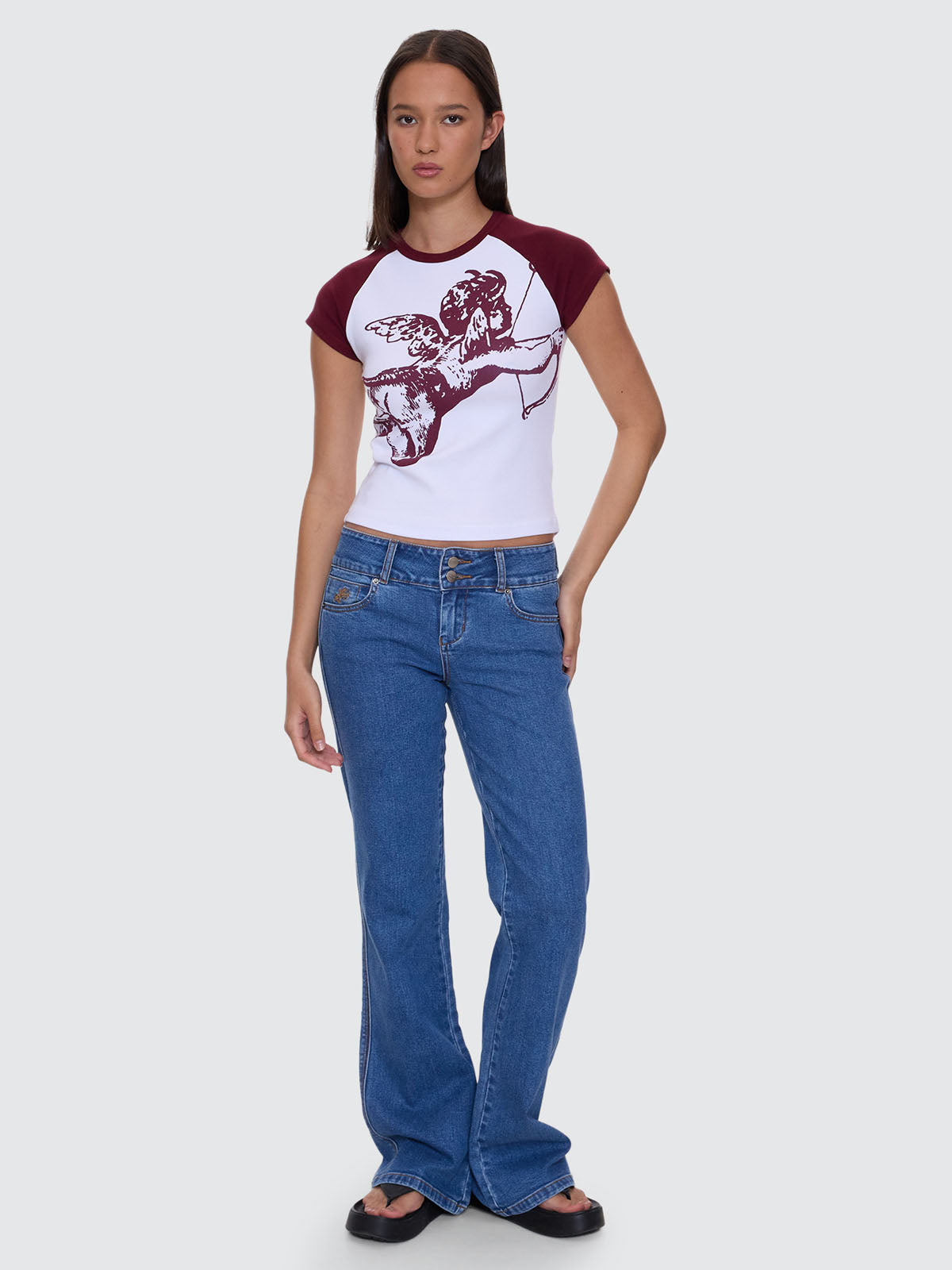 Cherub Y2K Raglan Tee - White