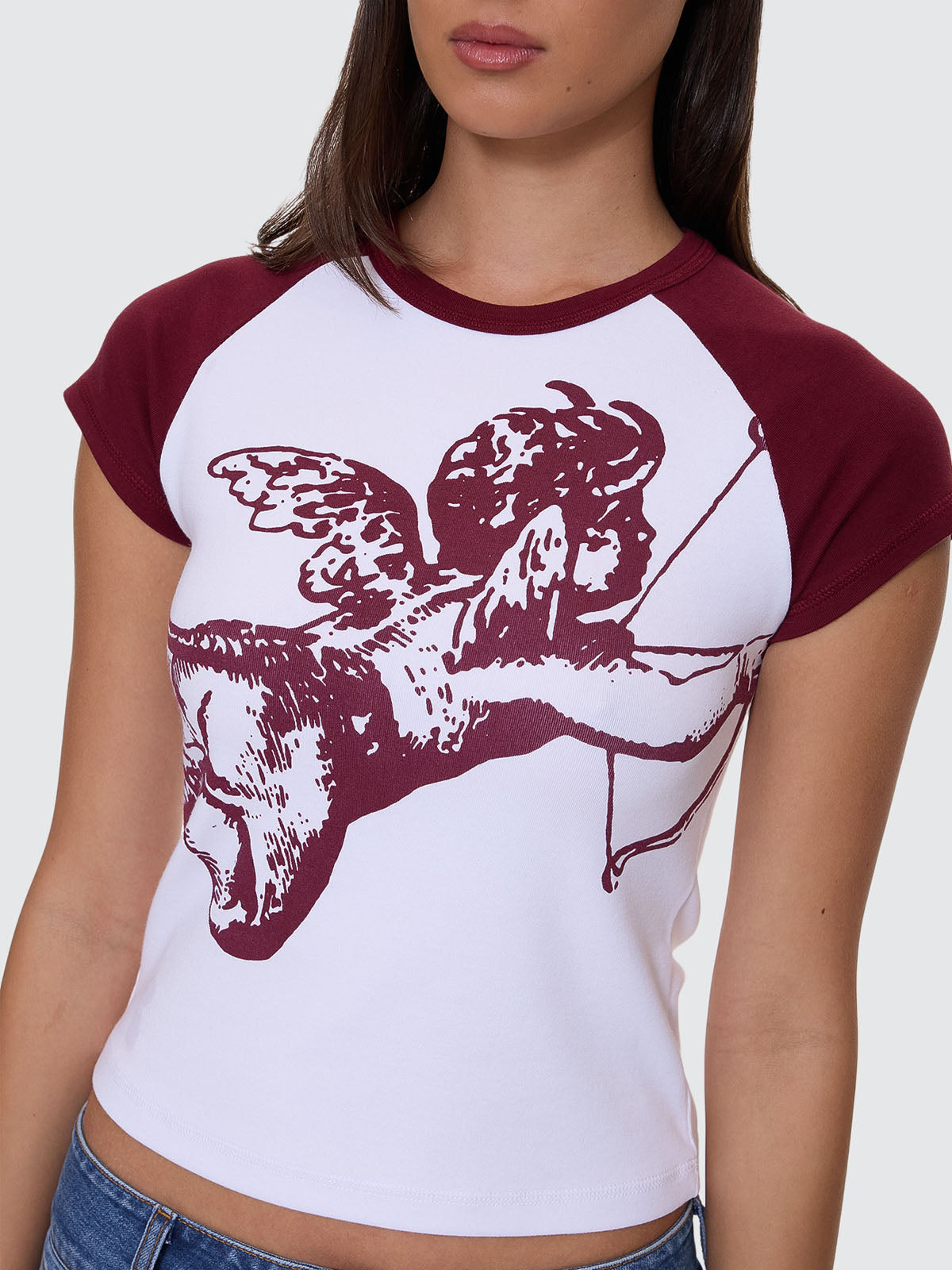 Cherub Y2K Raglan Tee - White