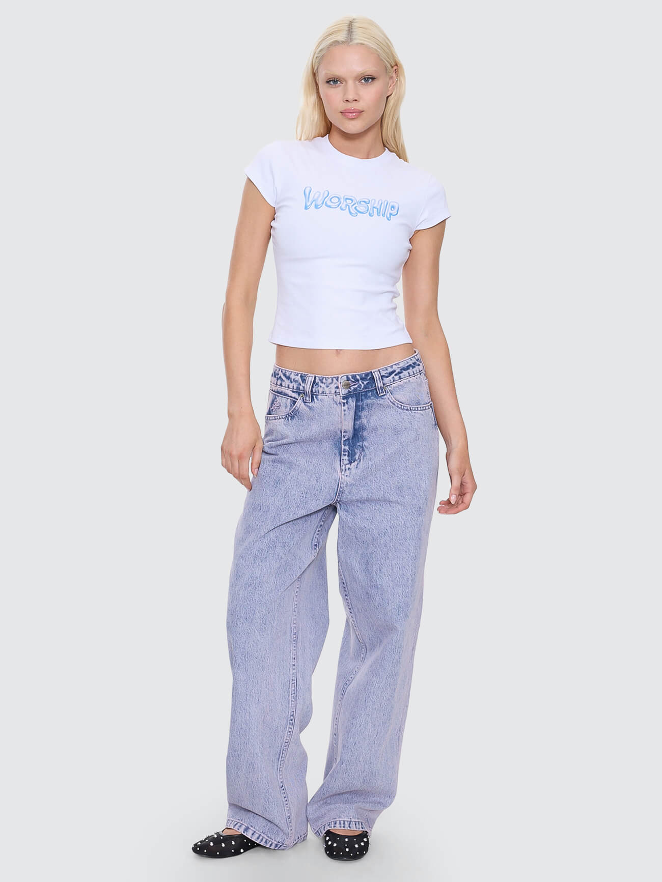 Flubba Cap Sleeve Tee - White